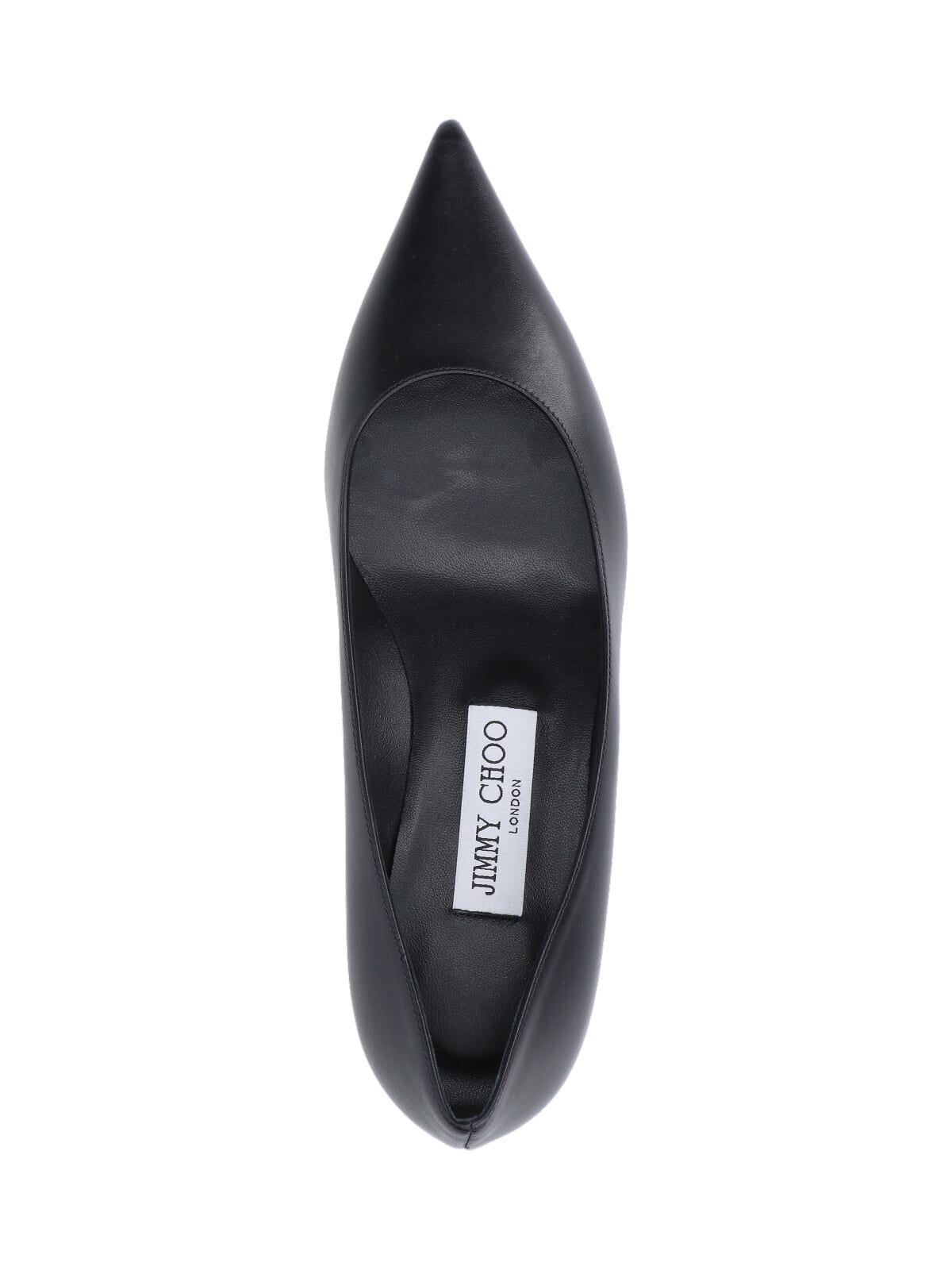 Jimmy Choo Pointed Toe Leather Kitten Heel Pumps In Black