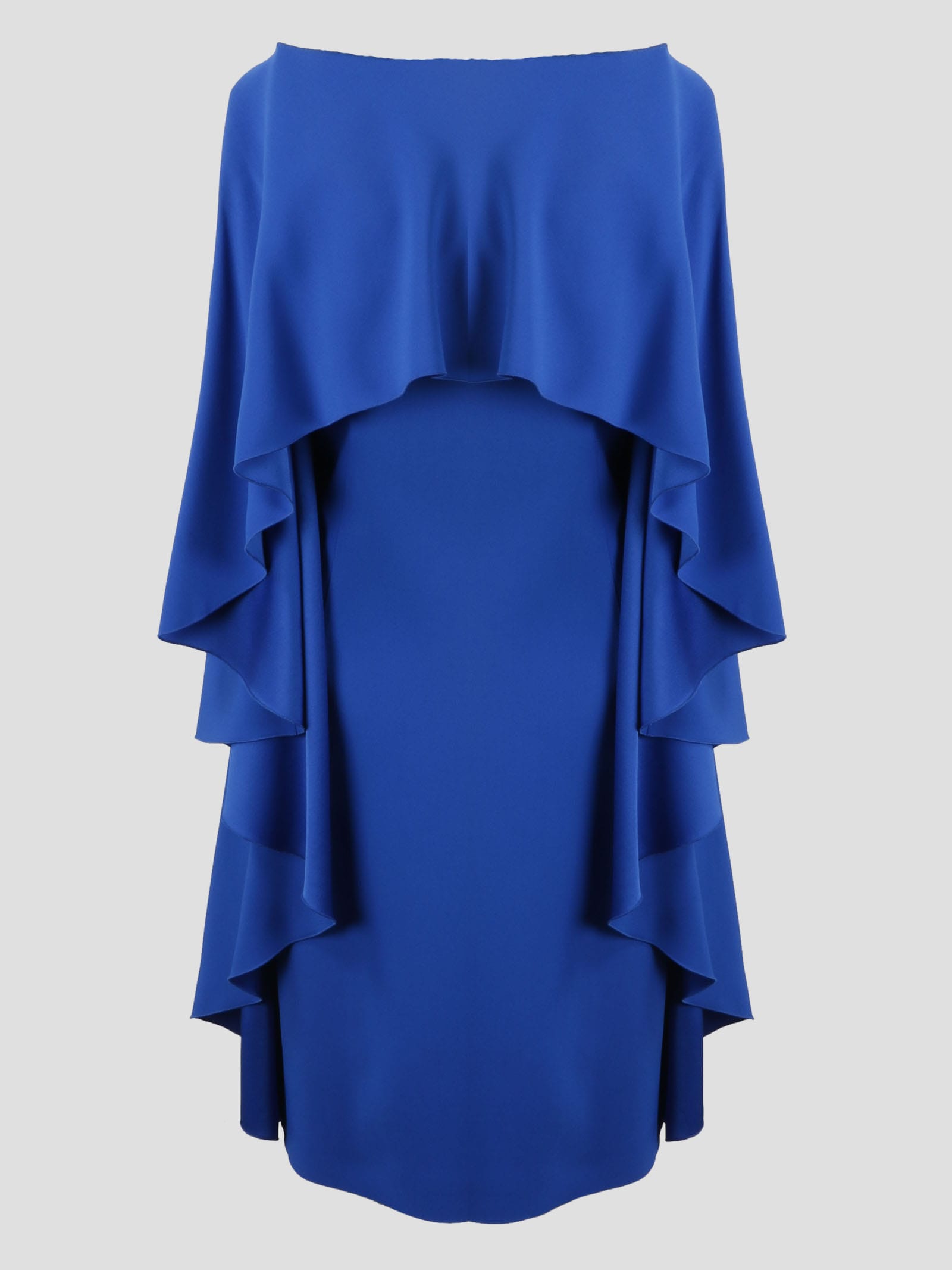 Shop Alberta Ferretti Enver Satin Midi Dress In Bluette