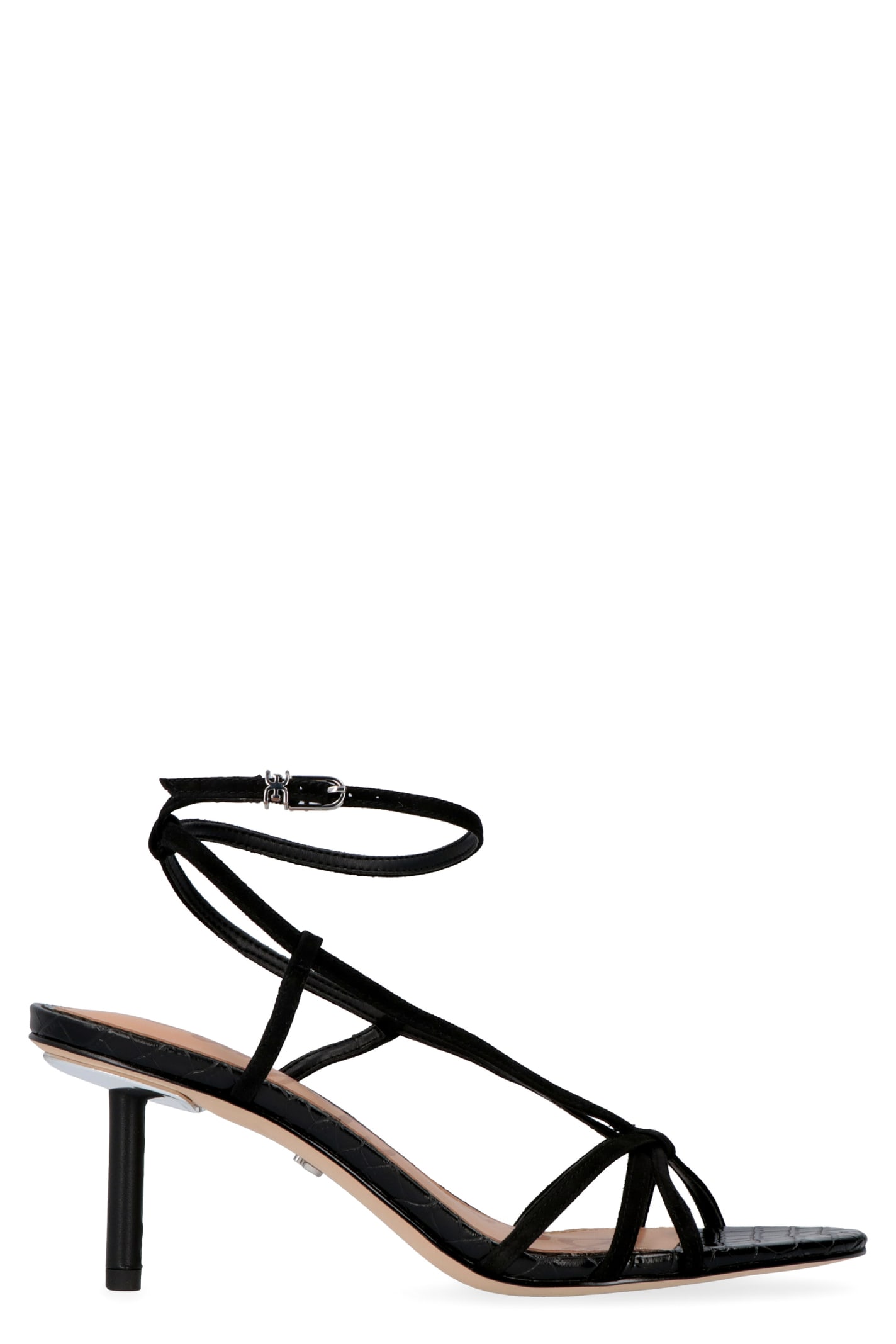 SAM EDELMAN PIPPA LEATHER AND SUEDE SANDALS WITH HEEL,11319232