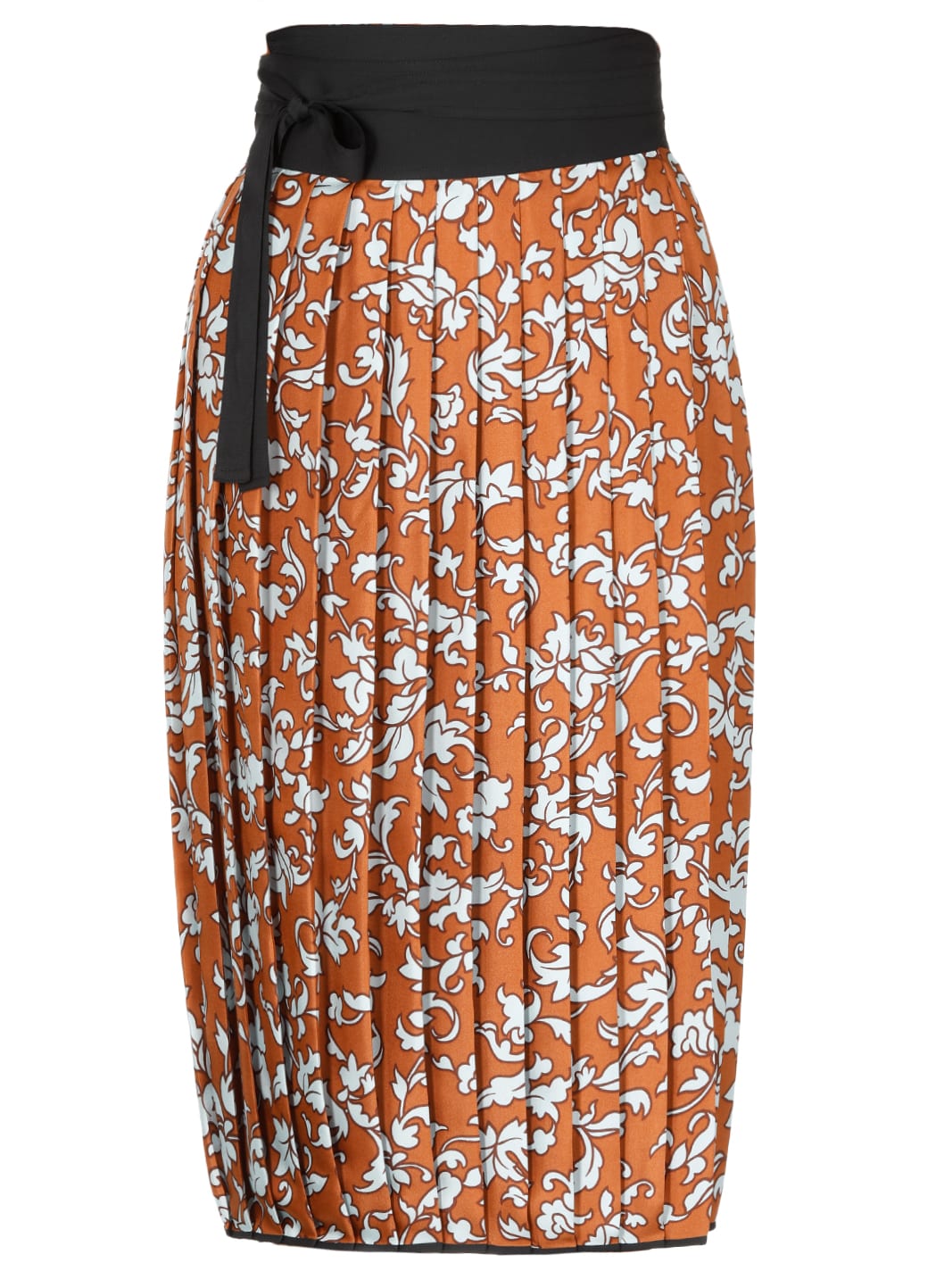 Tory Burch Floral Print Silk Skirt