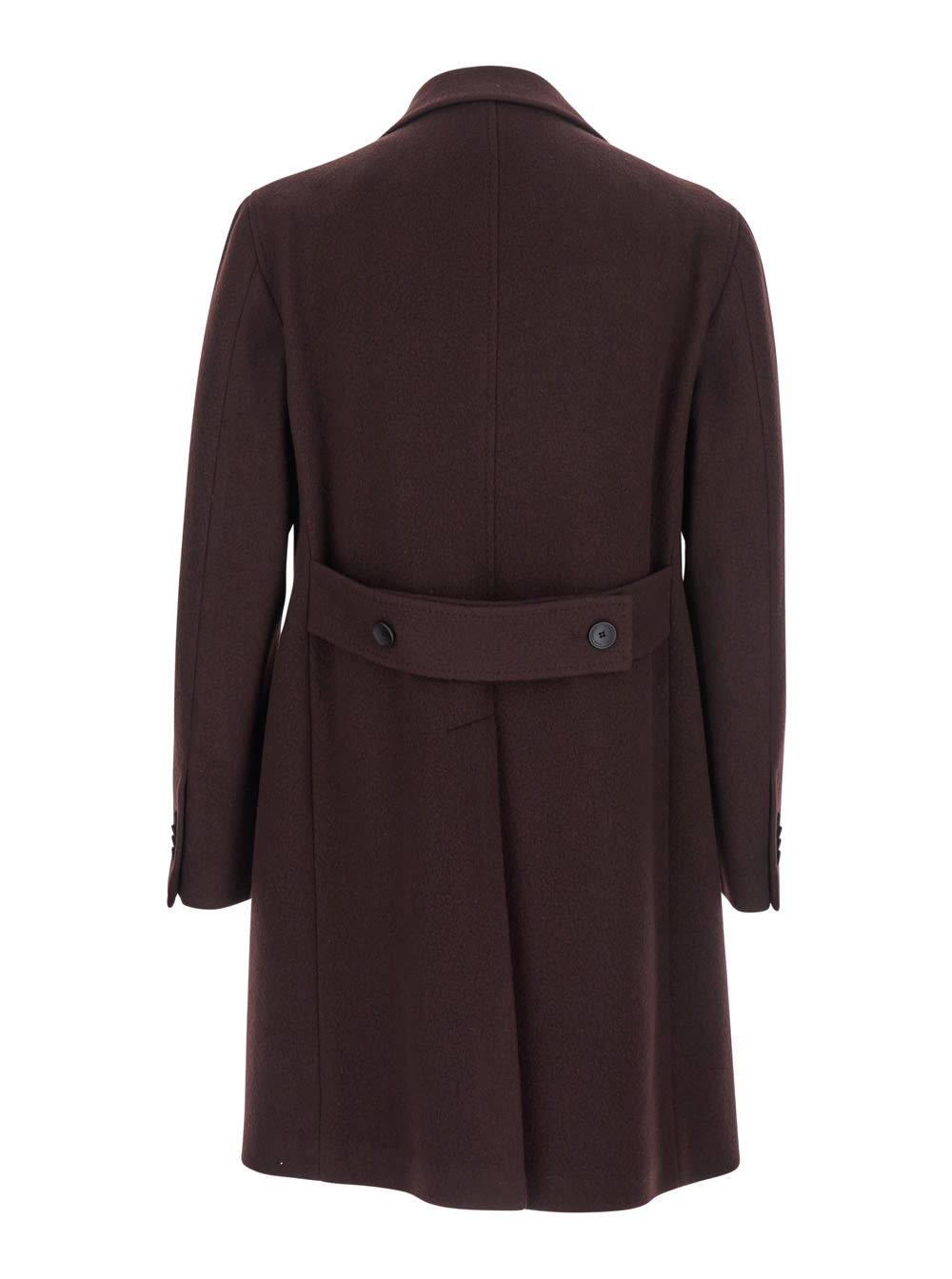 Tagliatore Notched-lapels Double-breasted Coat In Brown