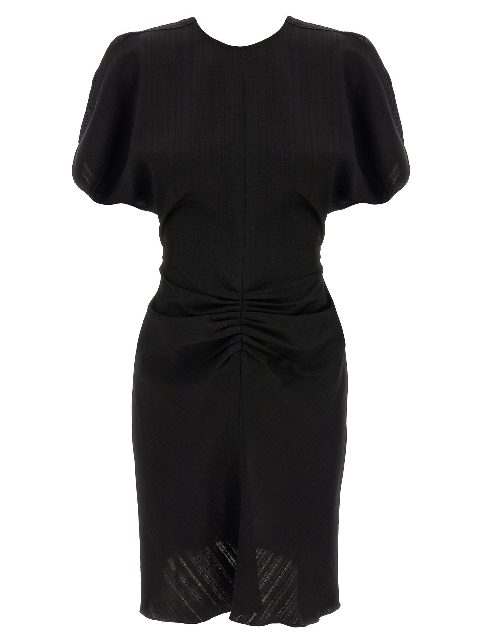 gathered Waist Mini Dress