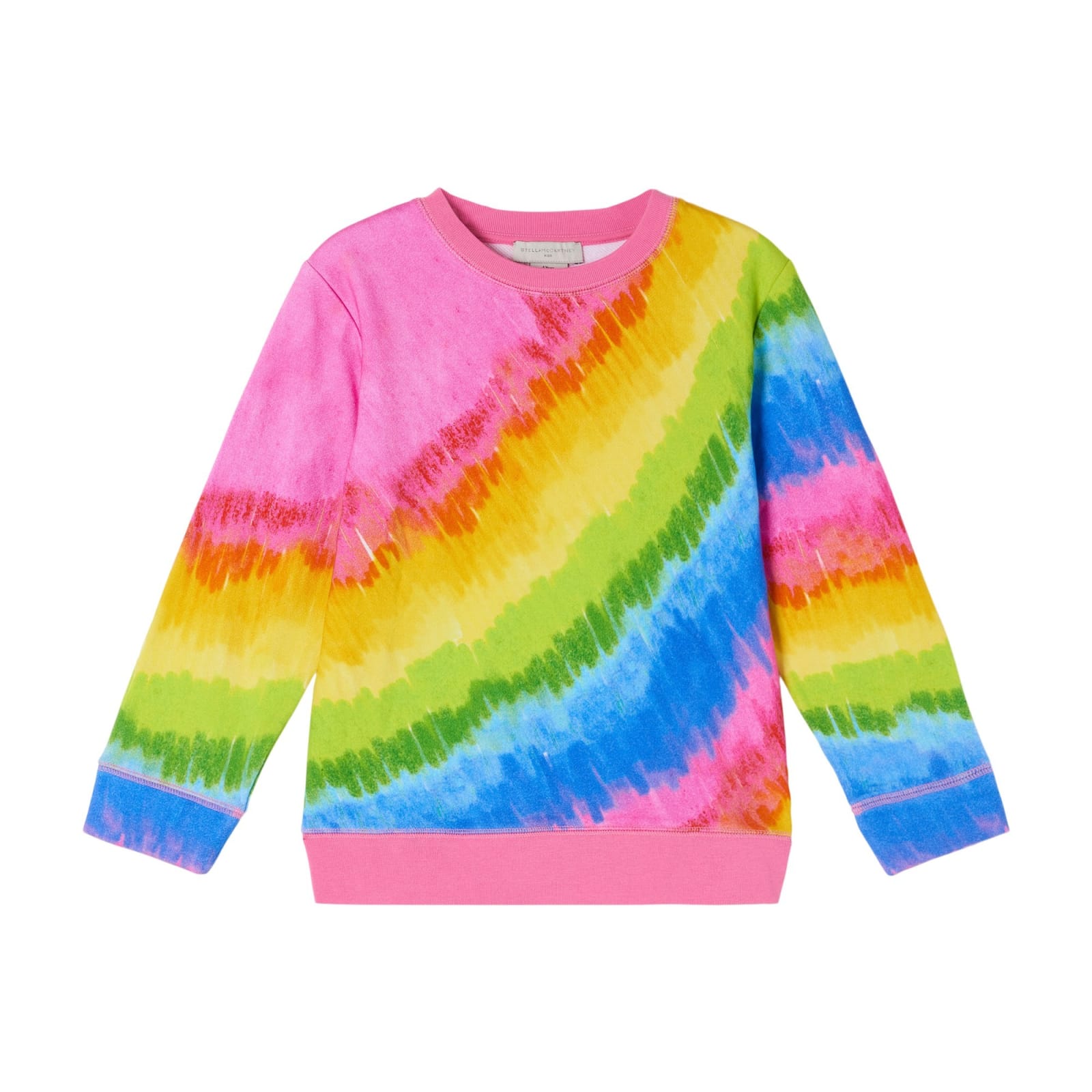 Stella Mccartney Kids' Rainbow-stripes Sweatshirt In Multicolor