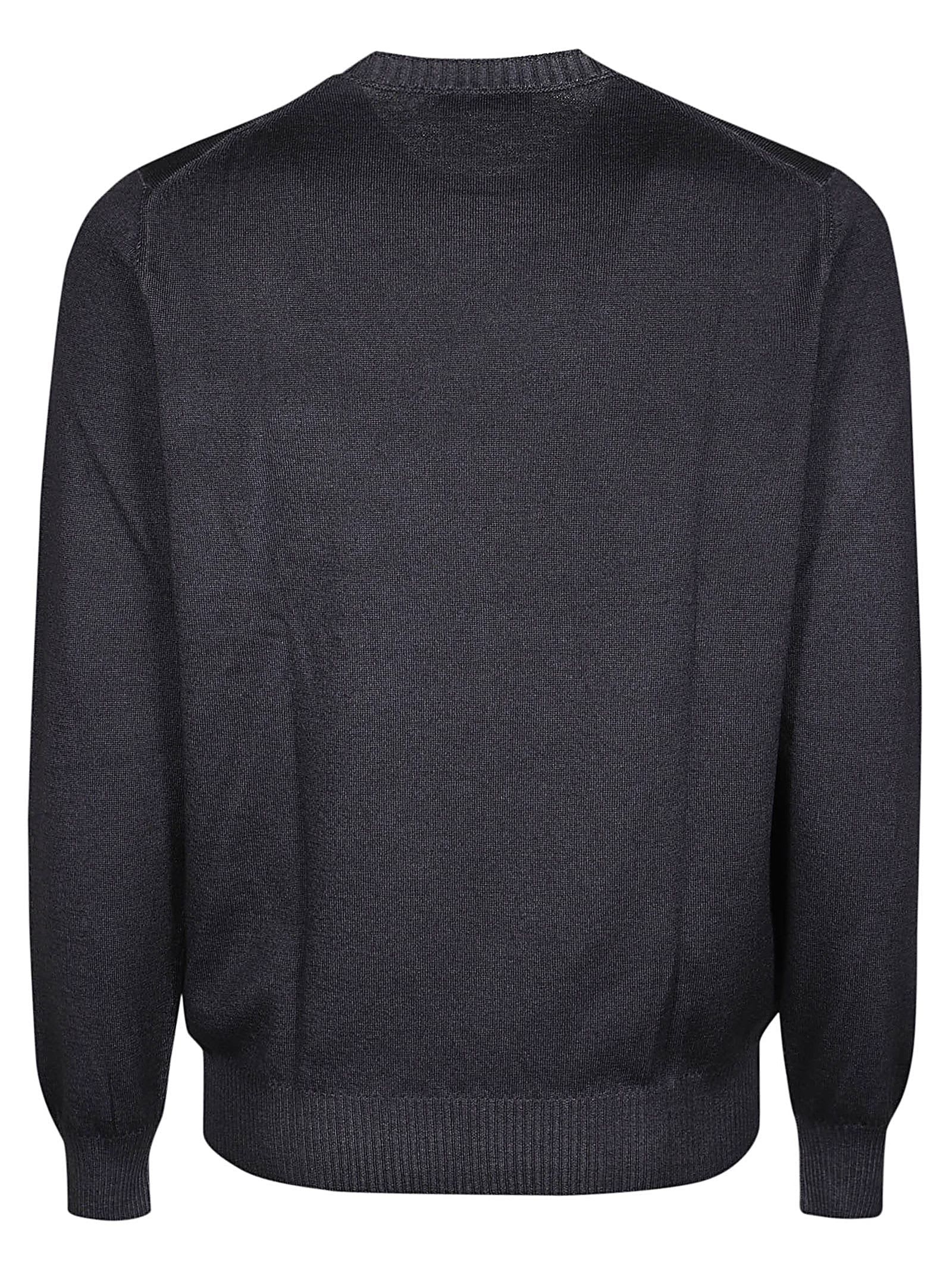 Shop Fay Charcoal Grey Virgin Wool Sweater