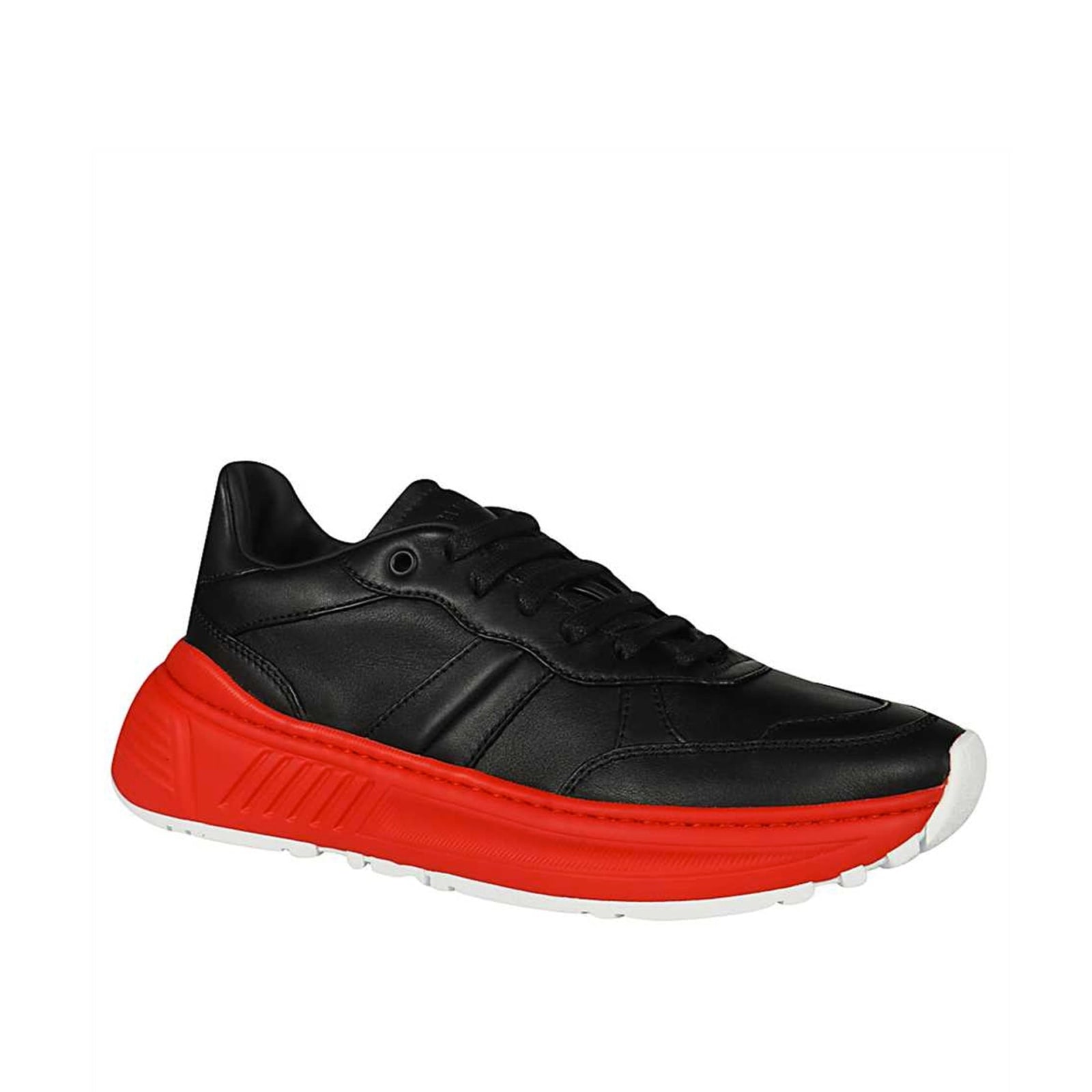 Shop Bottega Veneta Leather Sneakers In Black