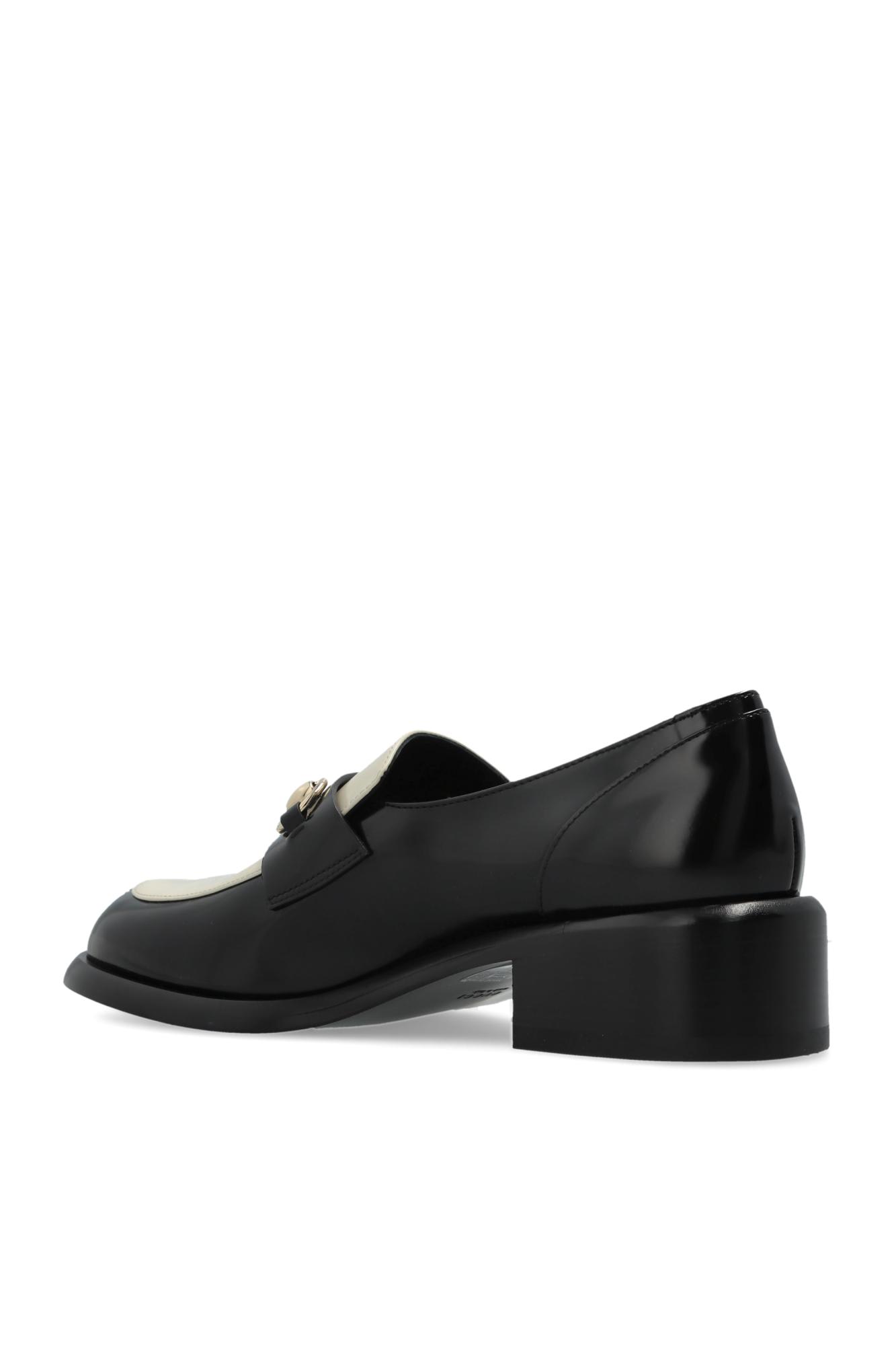 Gucci Two-tone Leather Loafers With Horsebit In Black