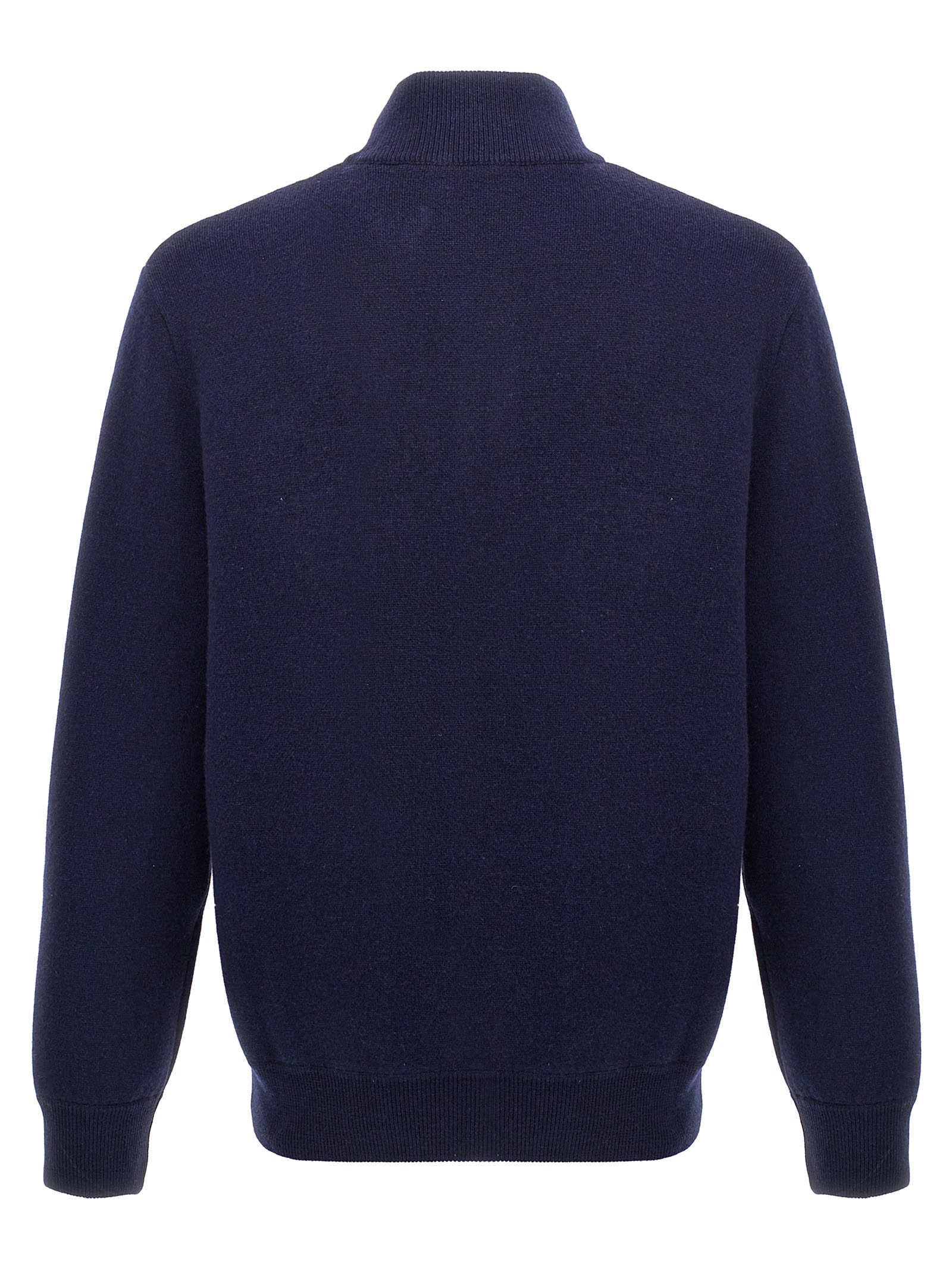 Shop Brunello Cucinelli Wool Blend Cardigan In Blue