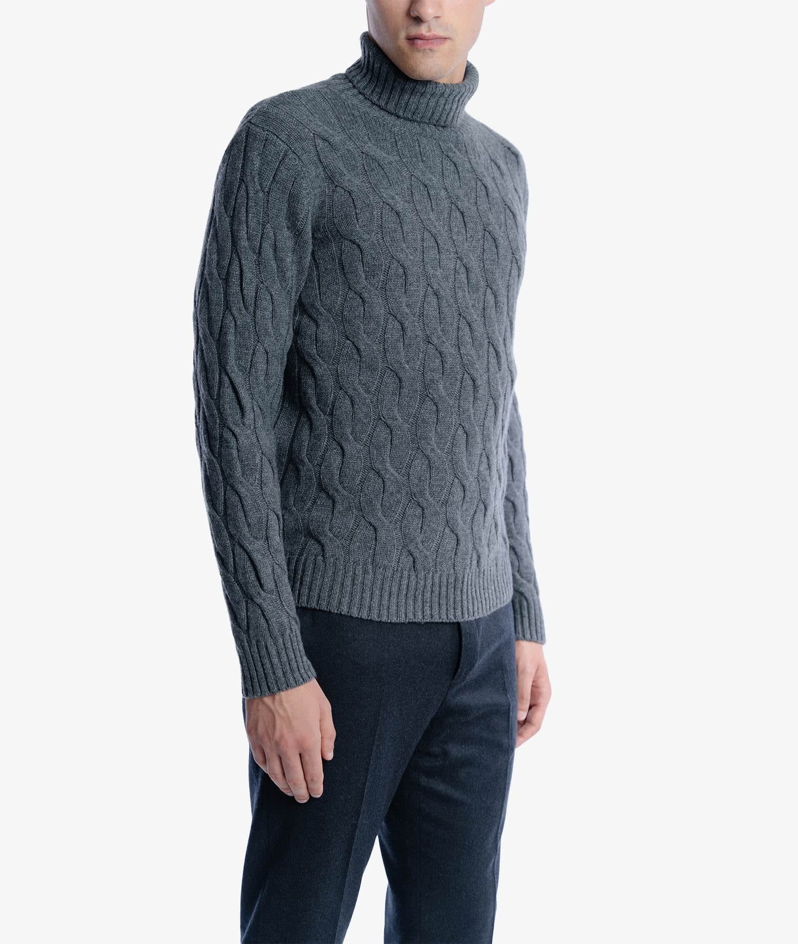 Shop Larusmiani Turtleneck Sweater Col Du Pillon Sweater In Dimgray