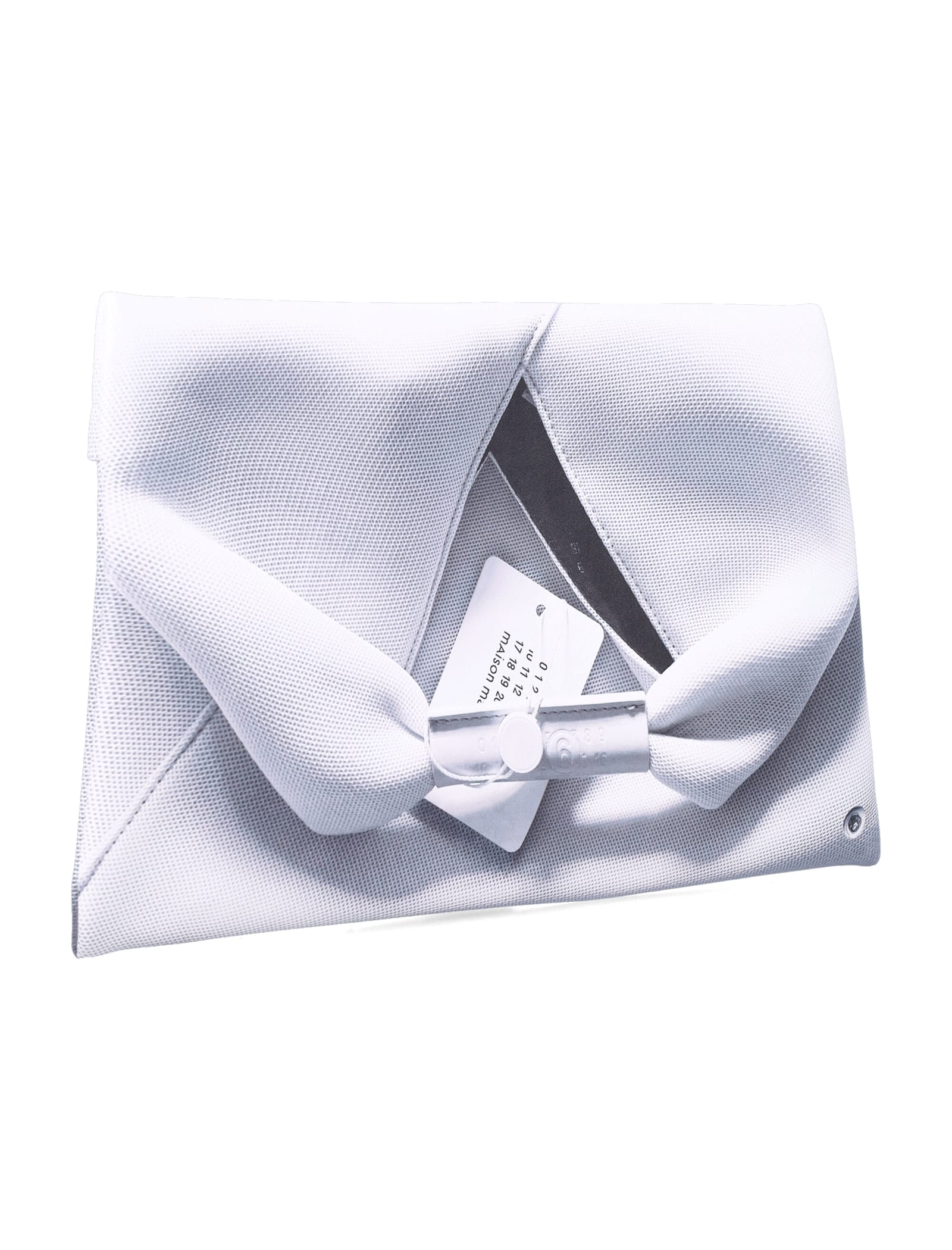 Mm6 Maison Margiela Trompe L`oeil Japanese Clutch In White