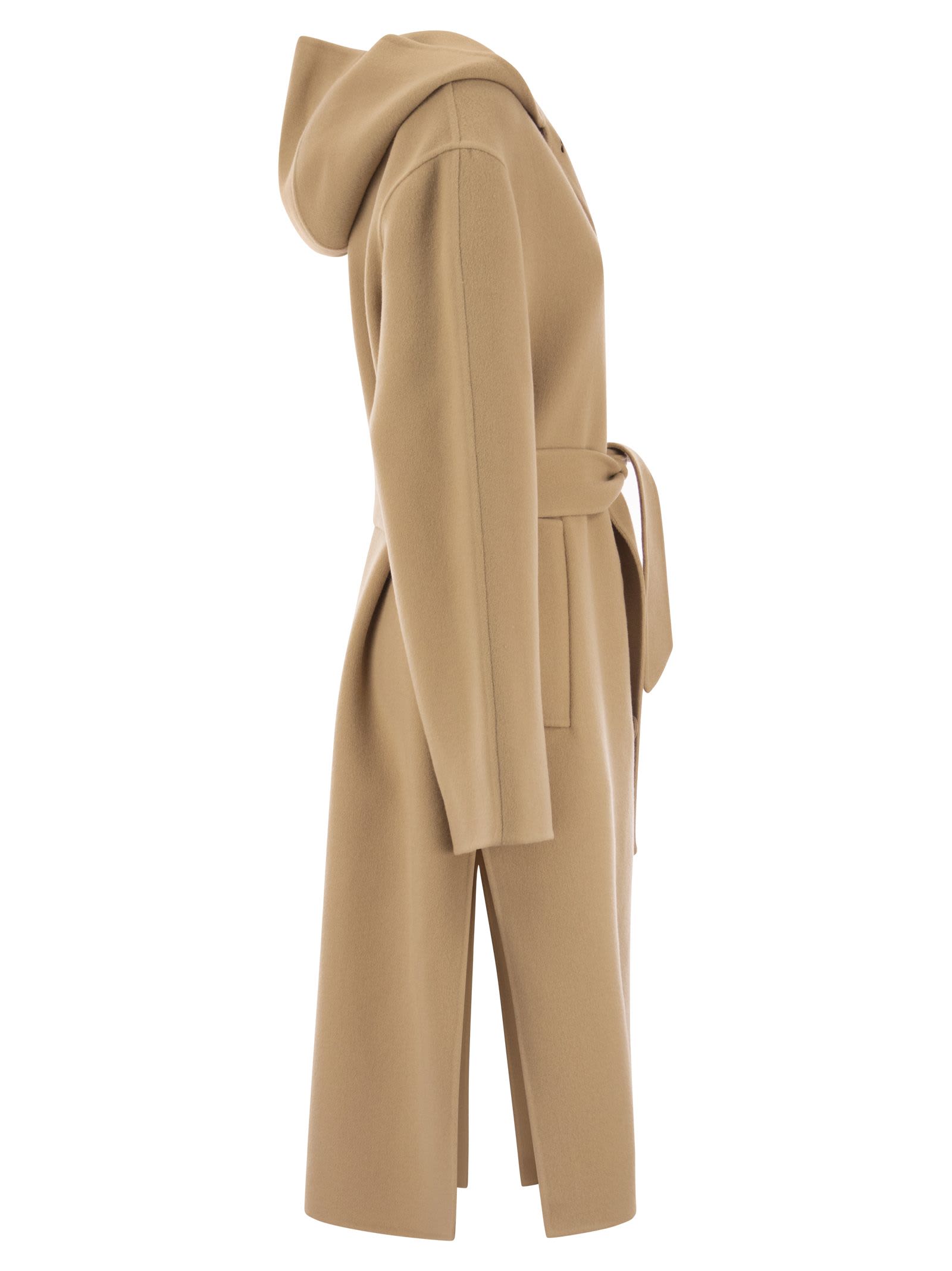 Shop Marni Duon - Hooded Coat In Camel