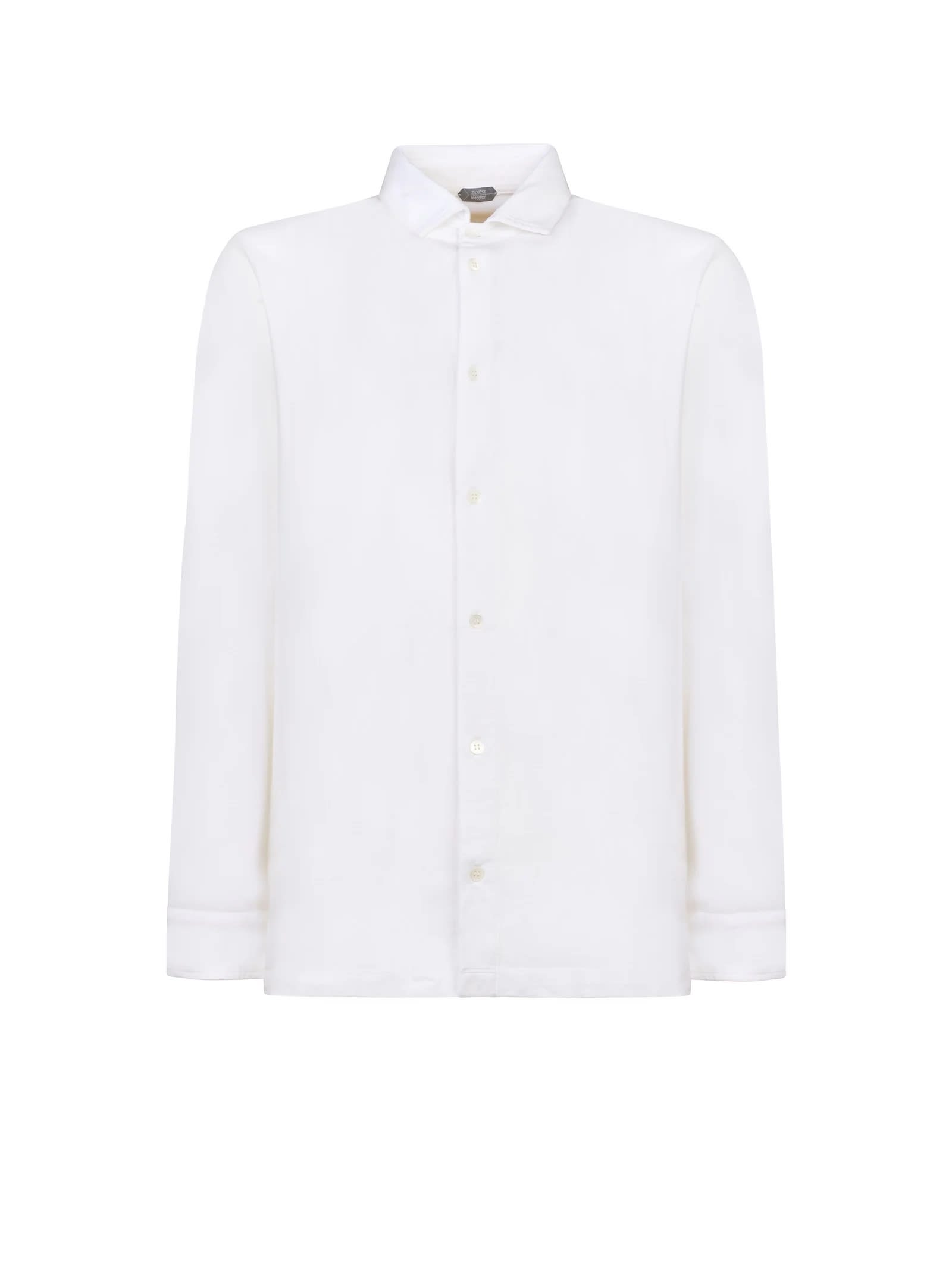 Shop Zanone Shirt Ice Cotton In White