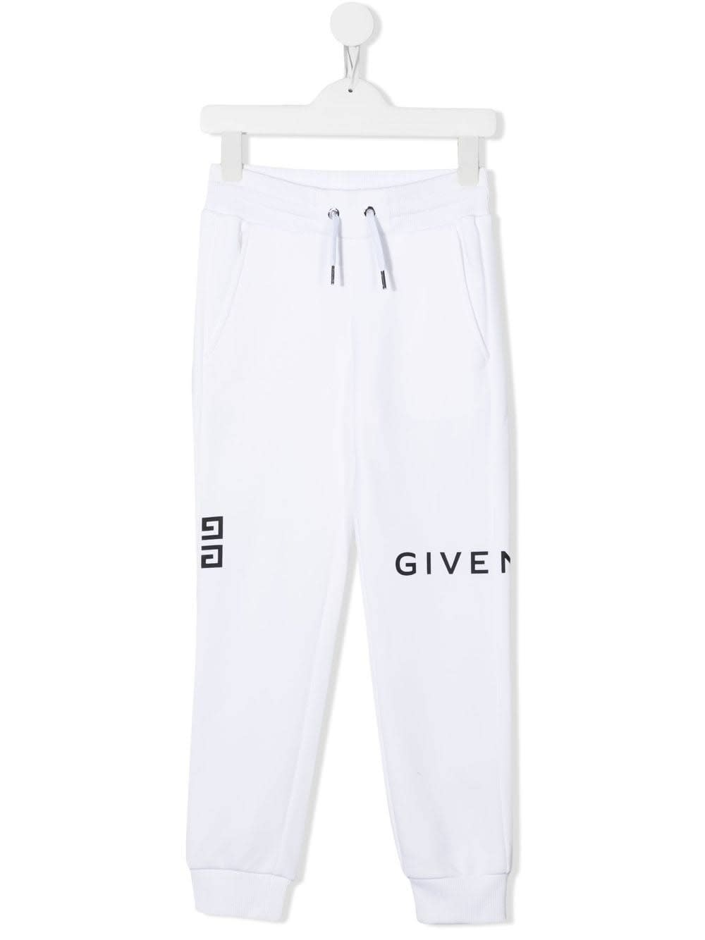 Givenchy Kids Joggers In White Printed Cloth