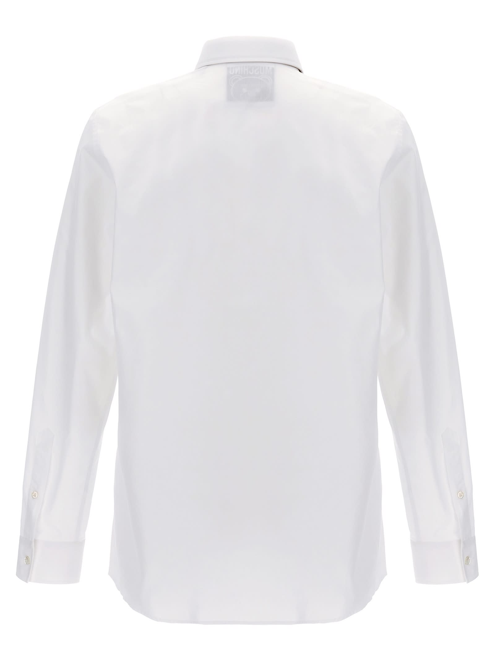 Shop Moschino Teddy Shirt In White