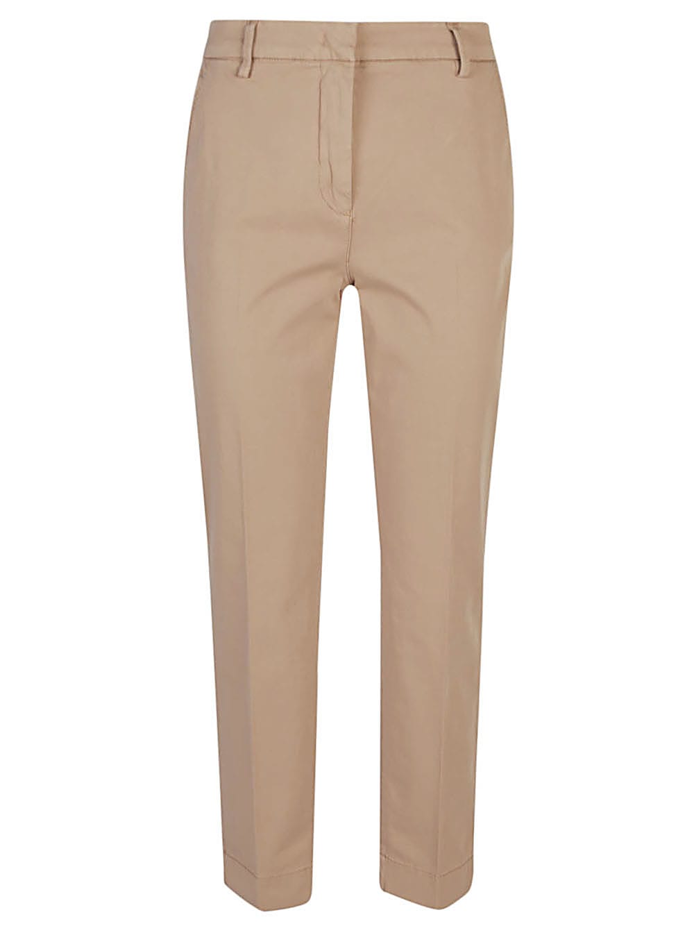Via Masini 80 Cotton Trousers In Neutral