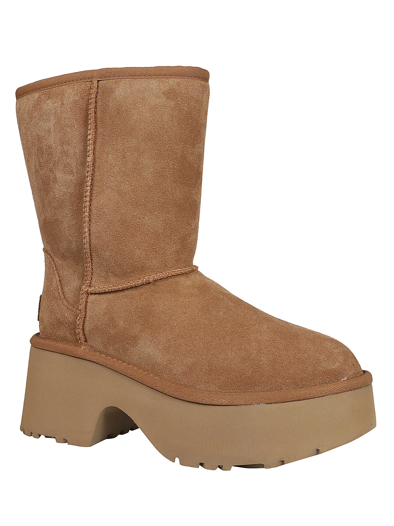 Shop Ugg W Classic Short New Heights In Che Chestnut