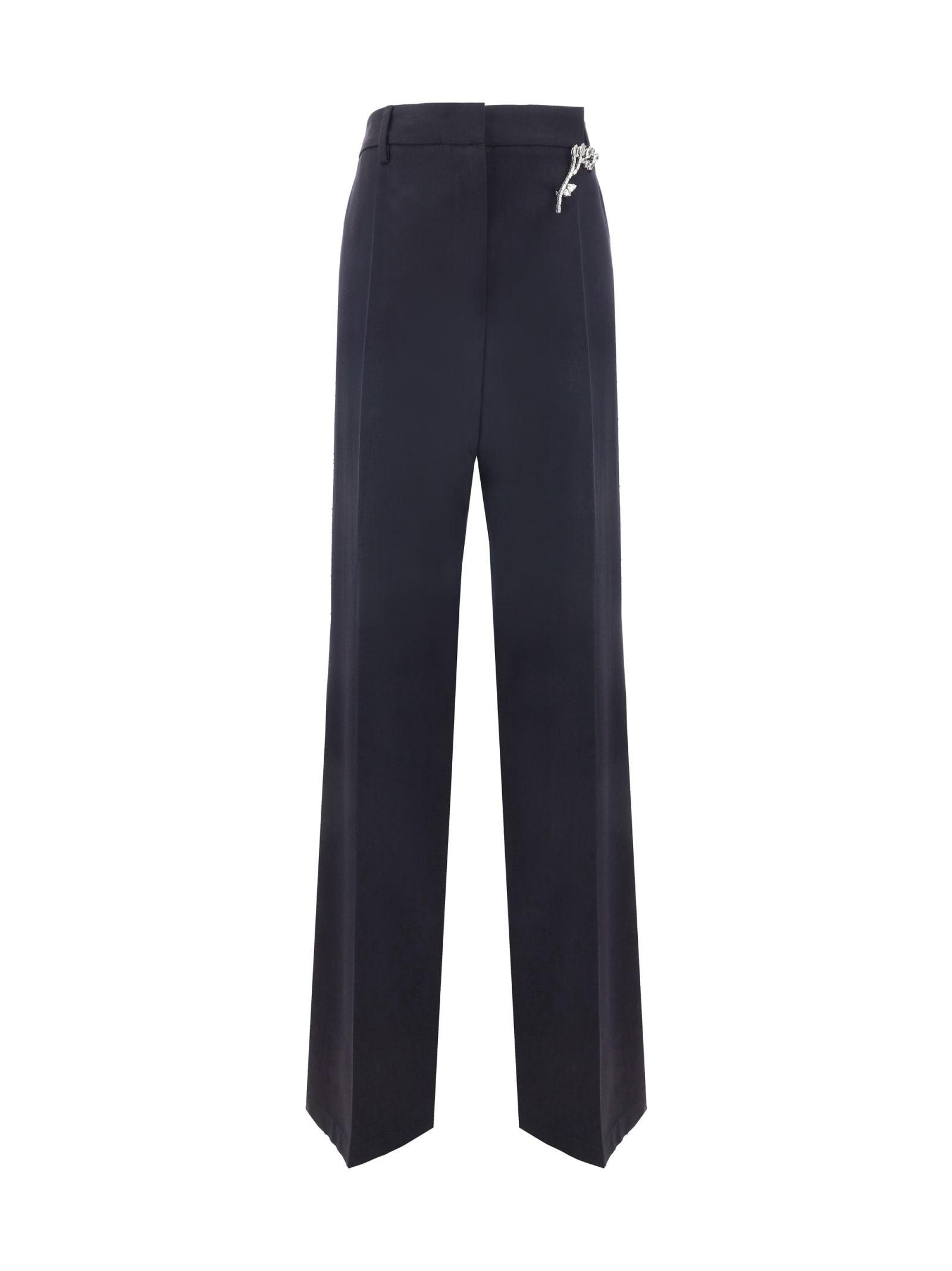 Shop Prada Pants In Bleu