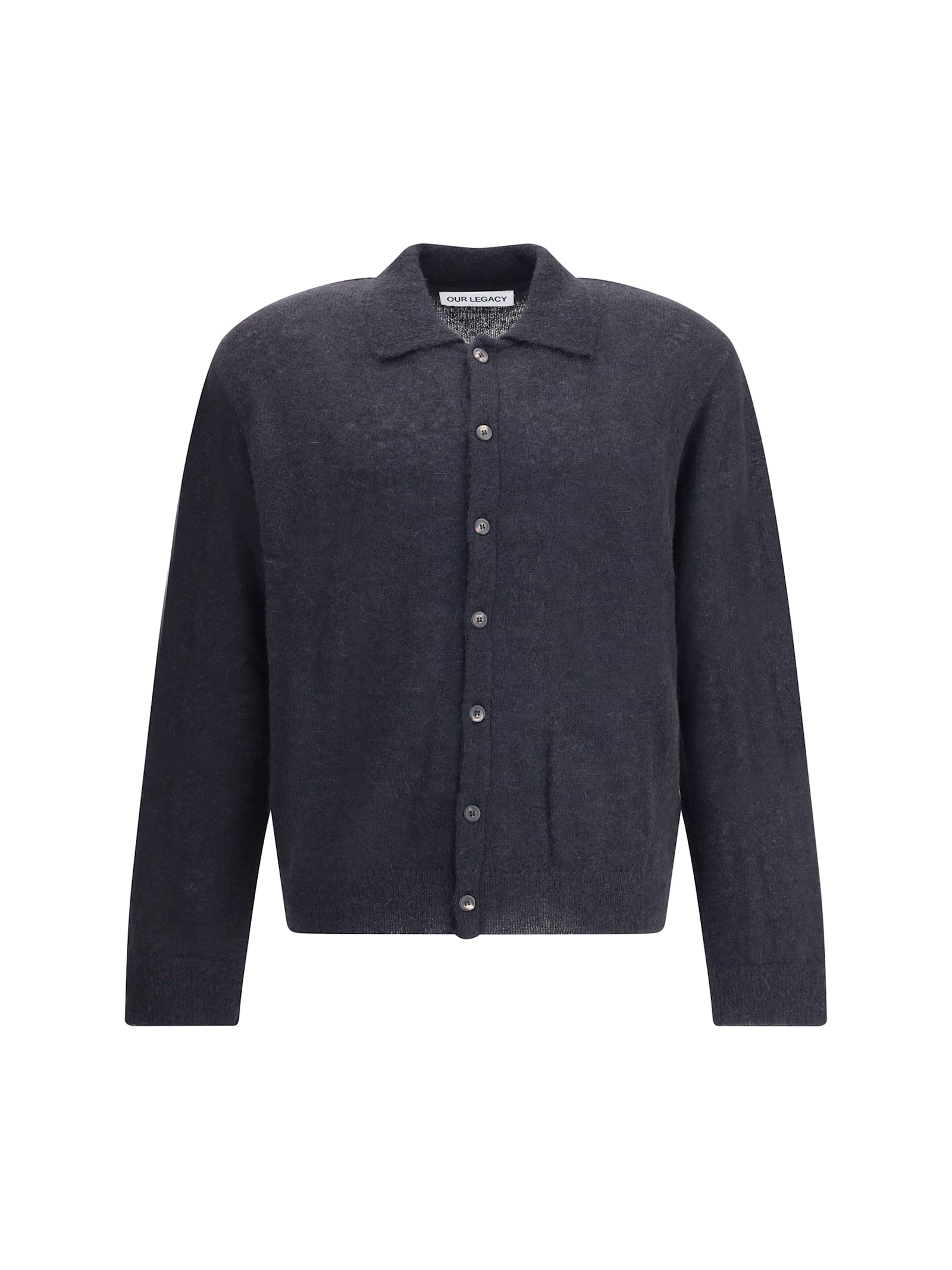 Our Legacy Men Alpaca Cardigan In Blue