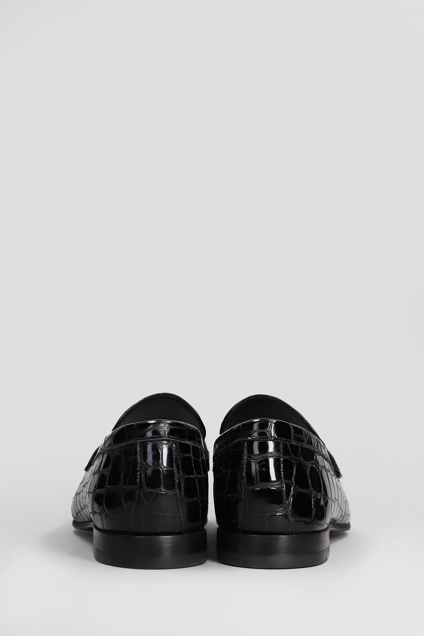 Shop Christian Louboutin Mj Moc Loafers In Black Leather