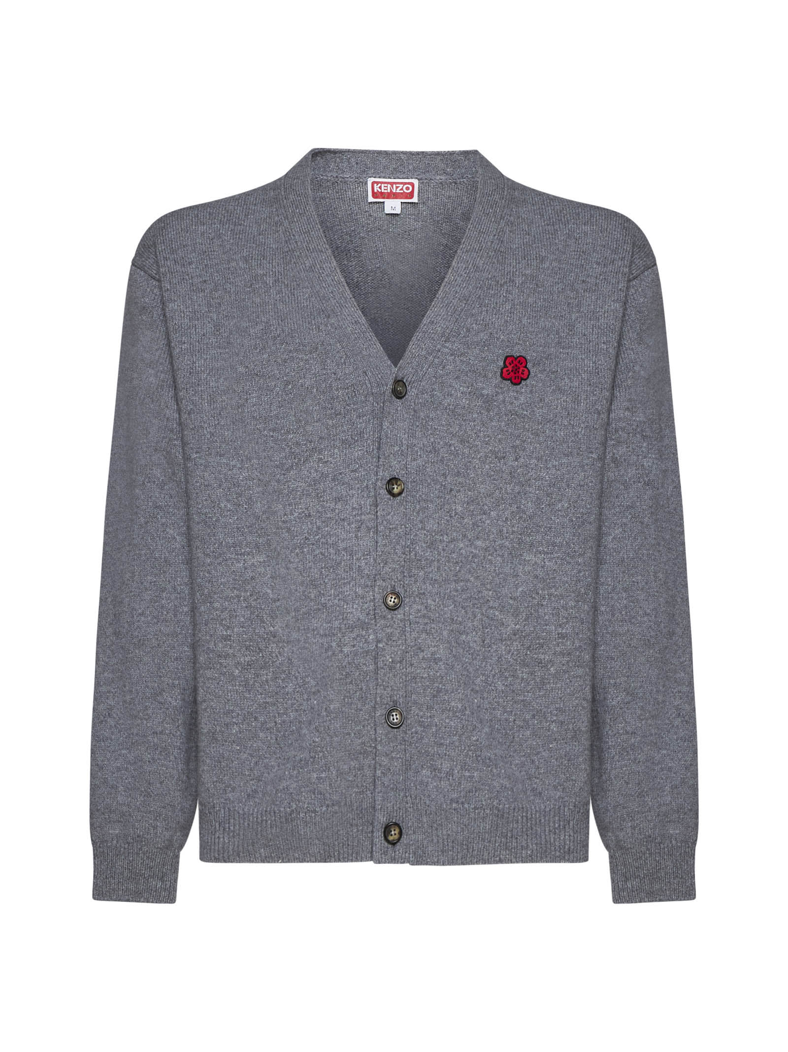 Shop Kenzo Cardigan In Grey