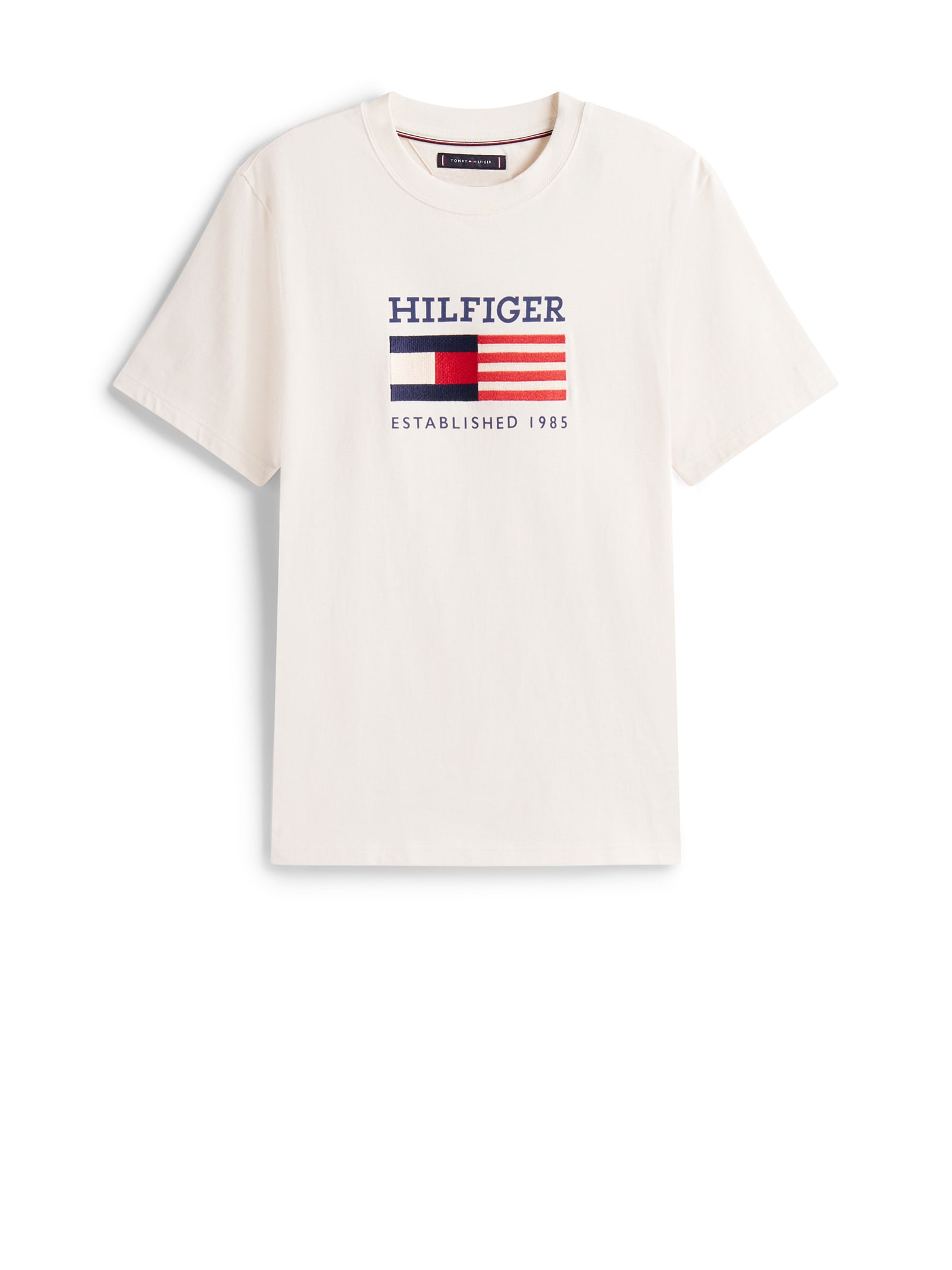 Tommy Hilfiger Americana Monotype Flag Box Mens T Shirt In White