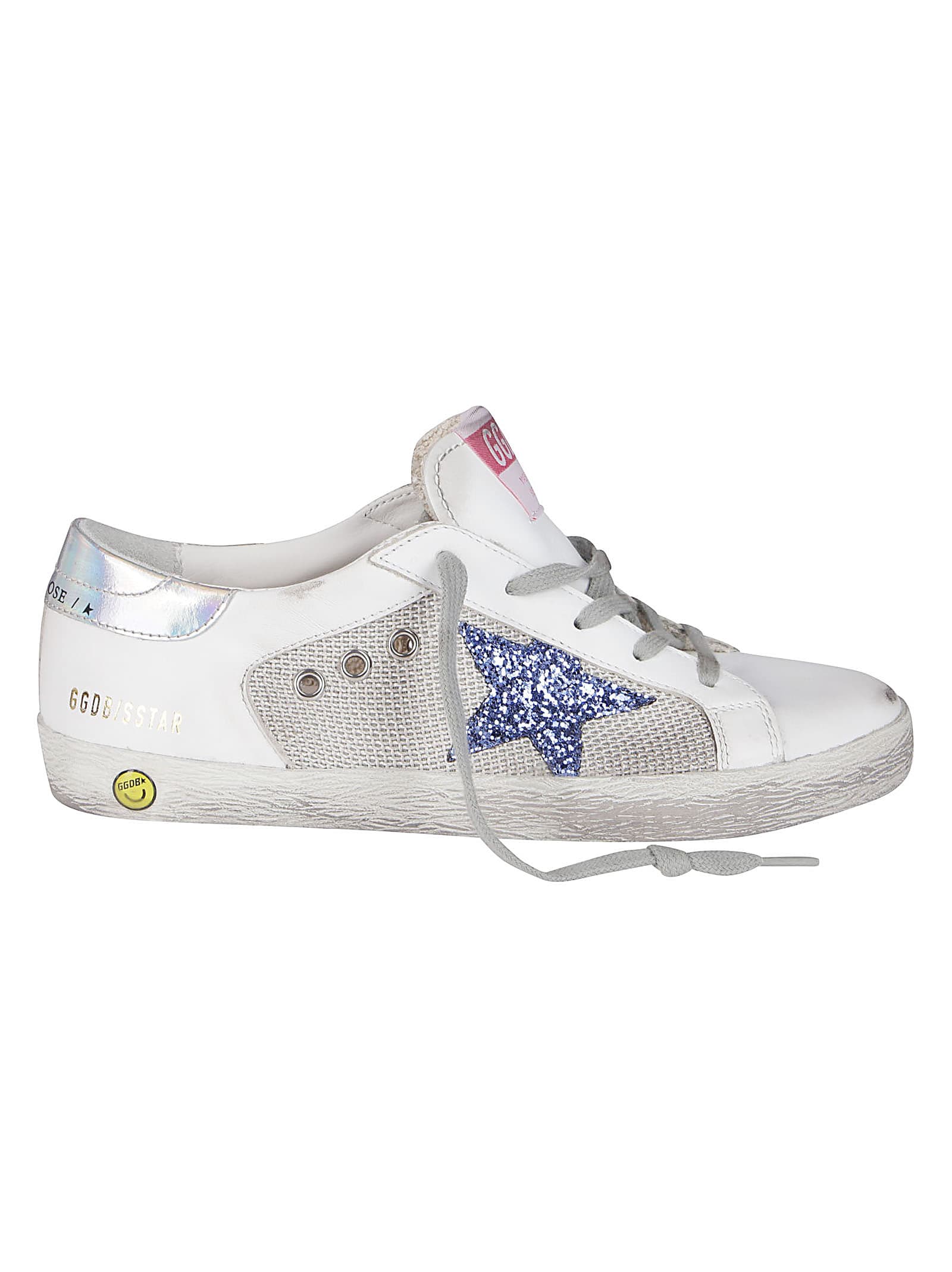 Buy Golden Goose White Leather Super-star Sneakers online, shop Golden Goose shoes with free shipping