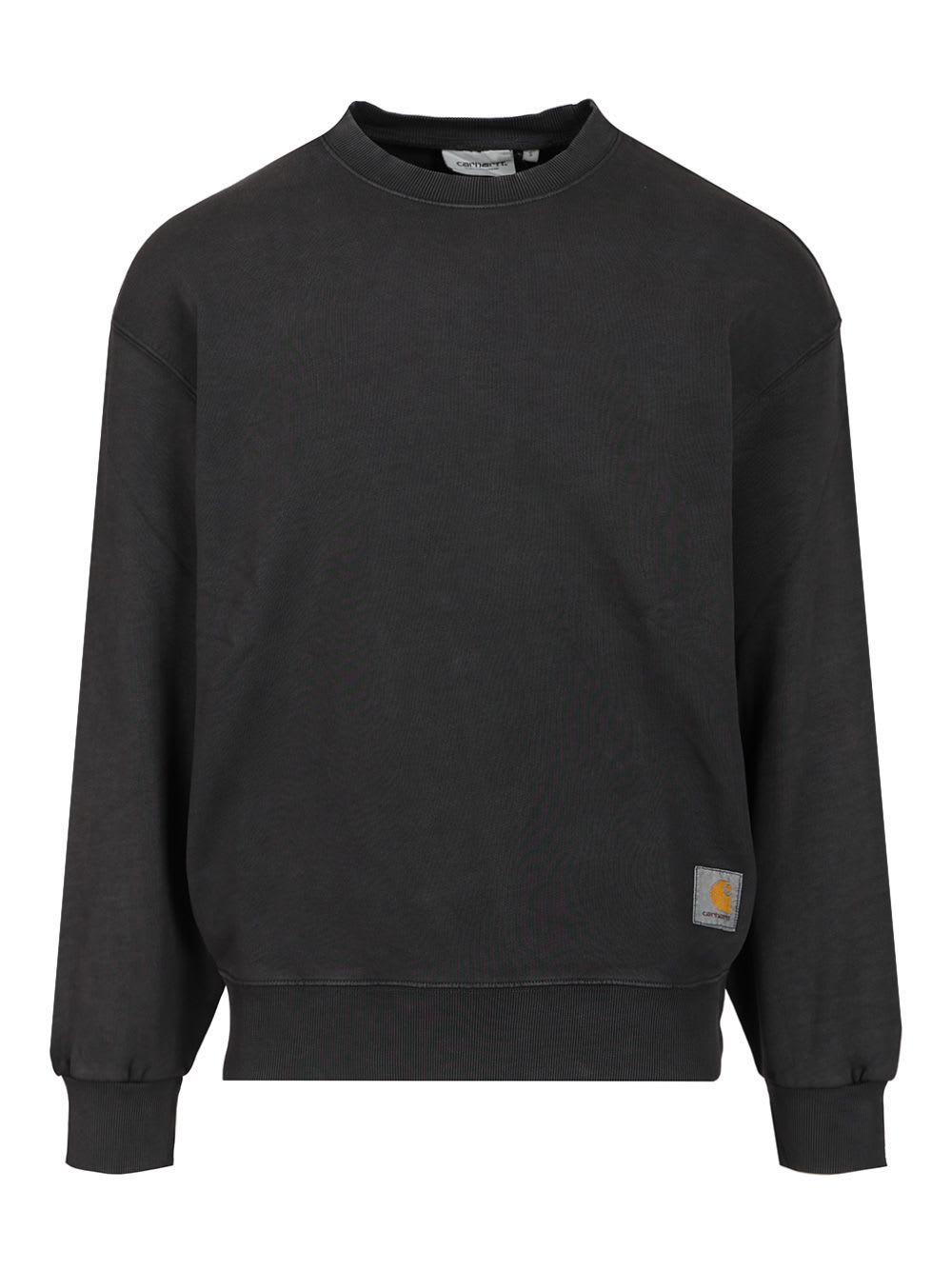 Carhartt Mens Black Hudson Crewneck Cotton Sweatshirt In Gray