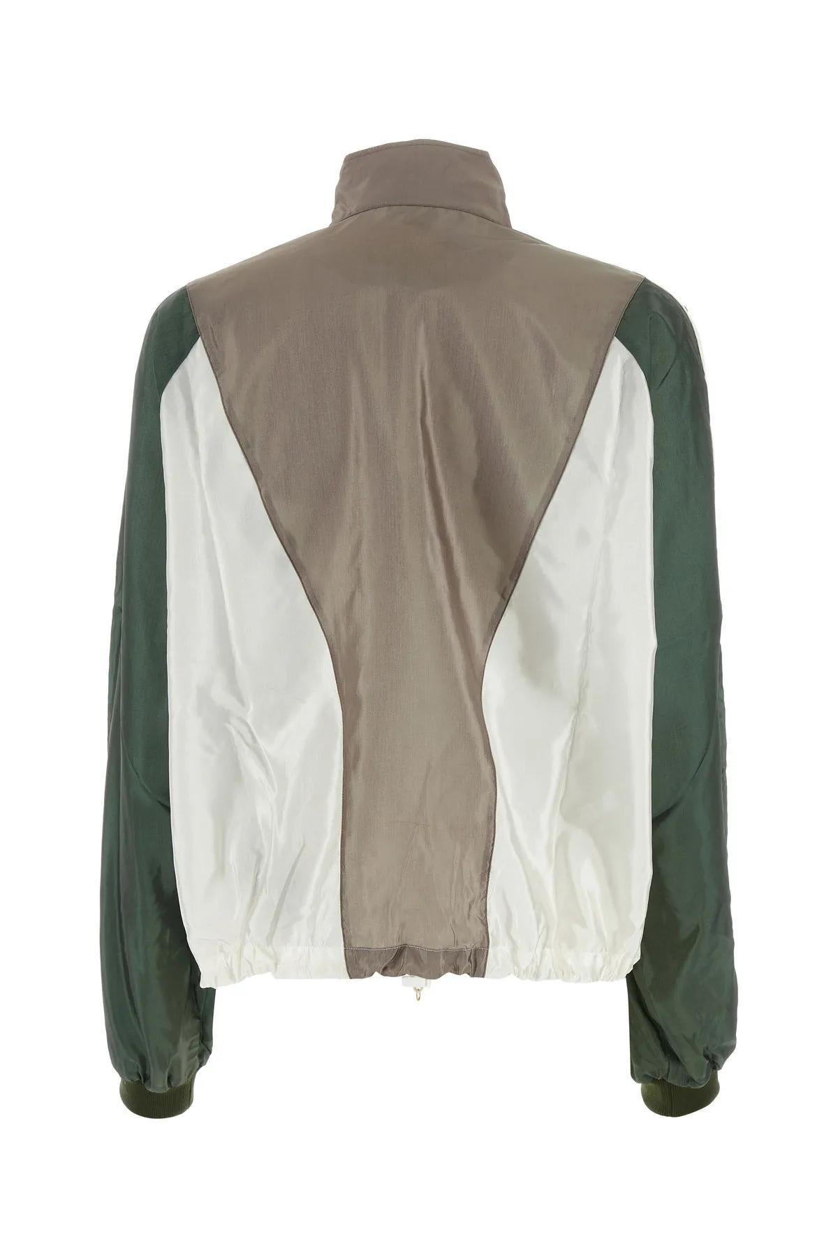 Shop Palm Angels Multicolor Viscose Blend Windbreaker In Lilla