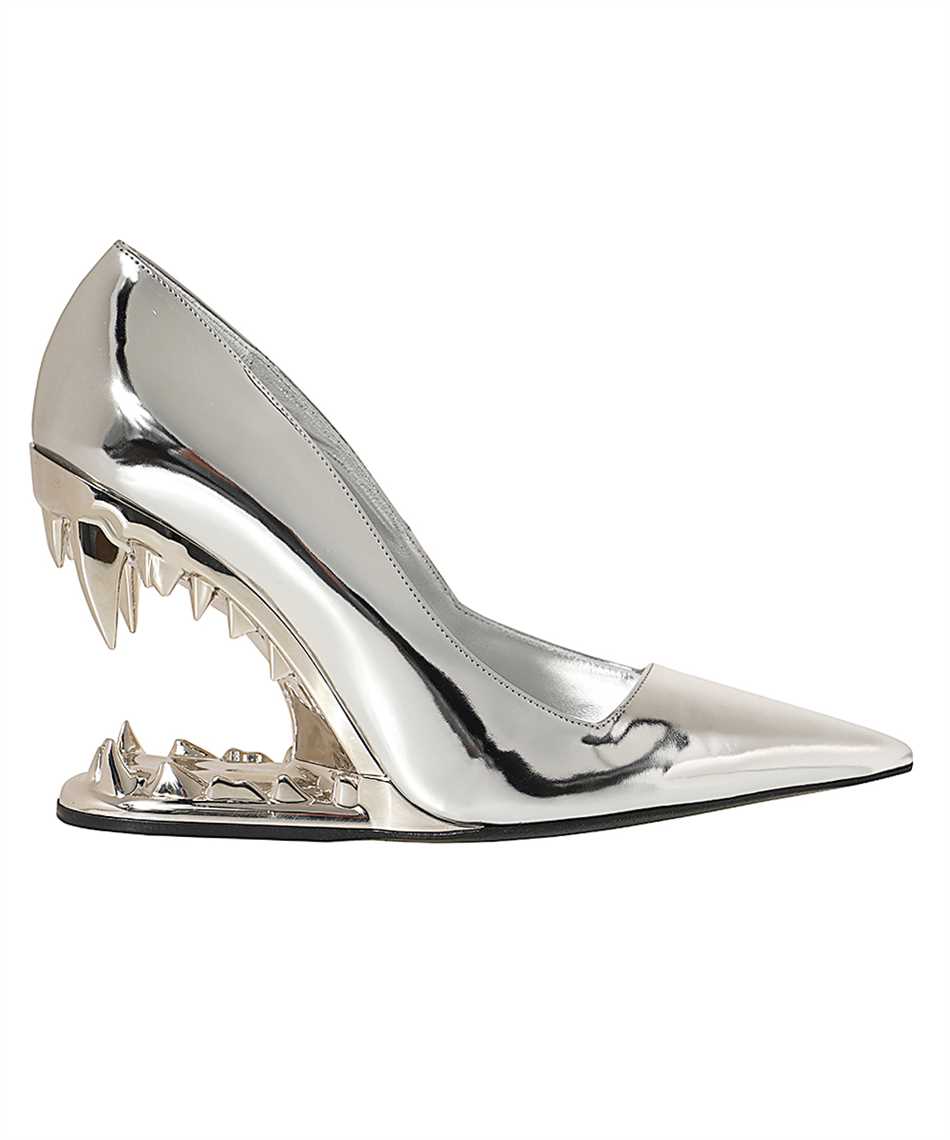 Gcds 110mm Morso Mirror Pointed-toe Pumps In Silver