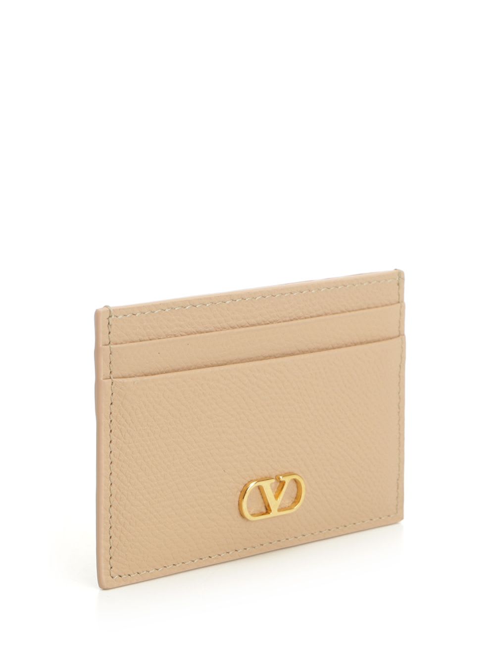 Valentino Vlogo Signature Card Holder In Neutral