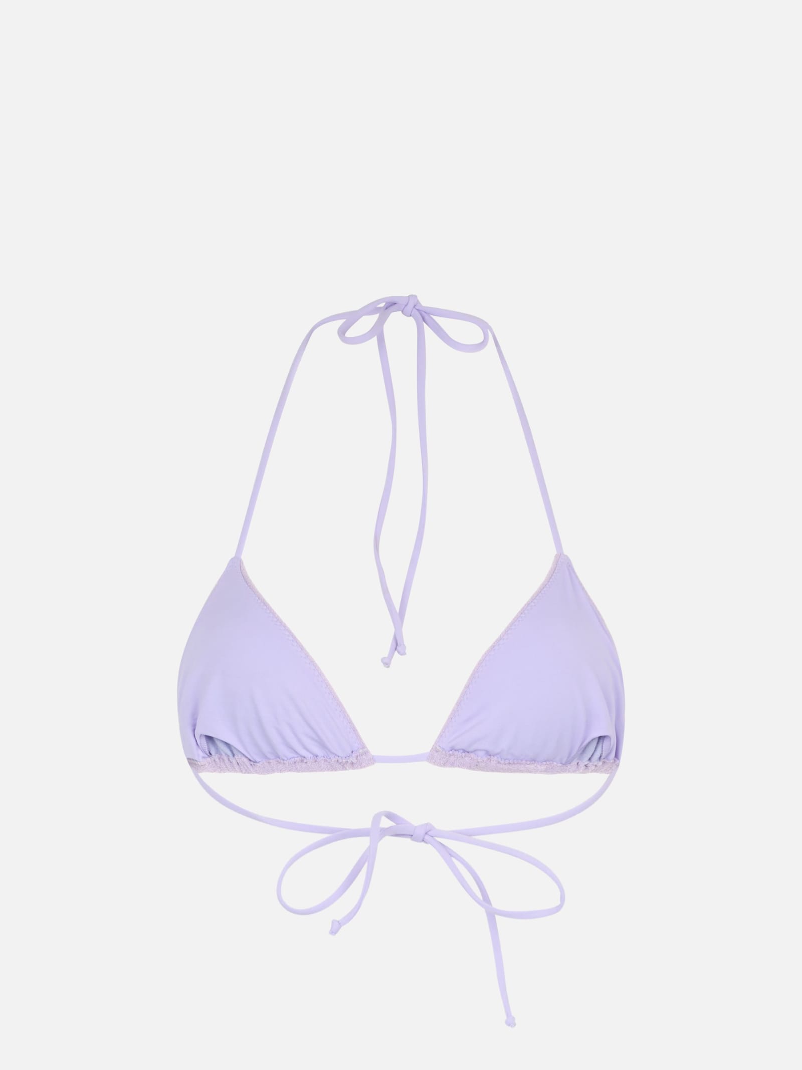 Mc2 Saint Barth Woman Lilac Triangle Top Swimsuit In Pink