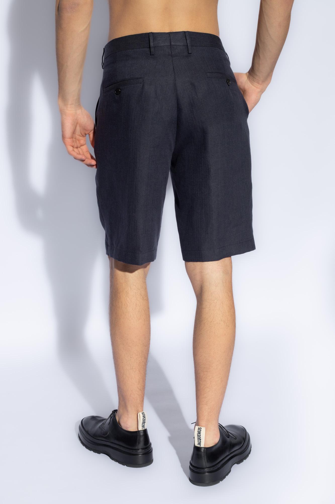 Shop Etro Linen Shorts