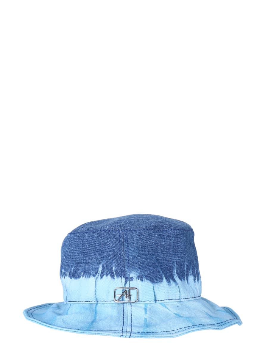 Shop Alberta Ferretti Bucket Hat With Tie Dye Print In Blue