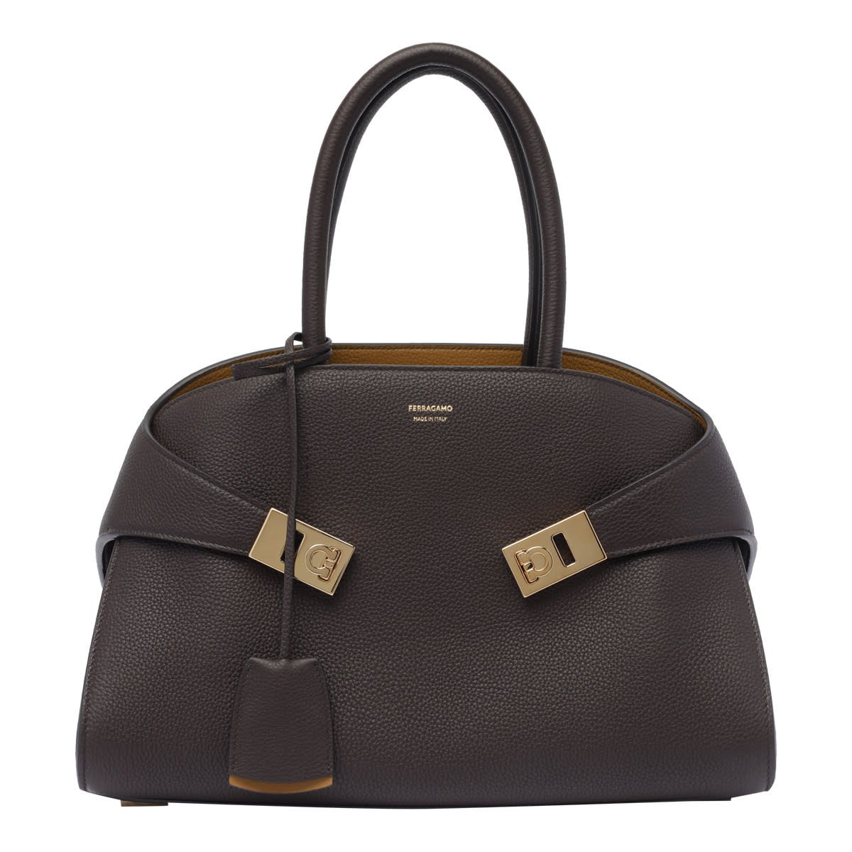 Ferragamo Small Hug Handbag In Brown