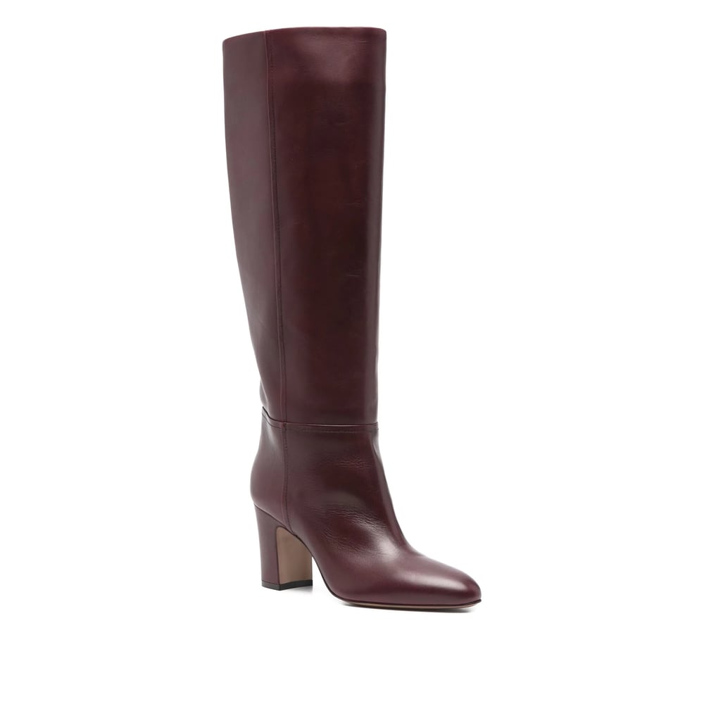 Paris Texas Calfskin Boots With A Pointed Toe In Red