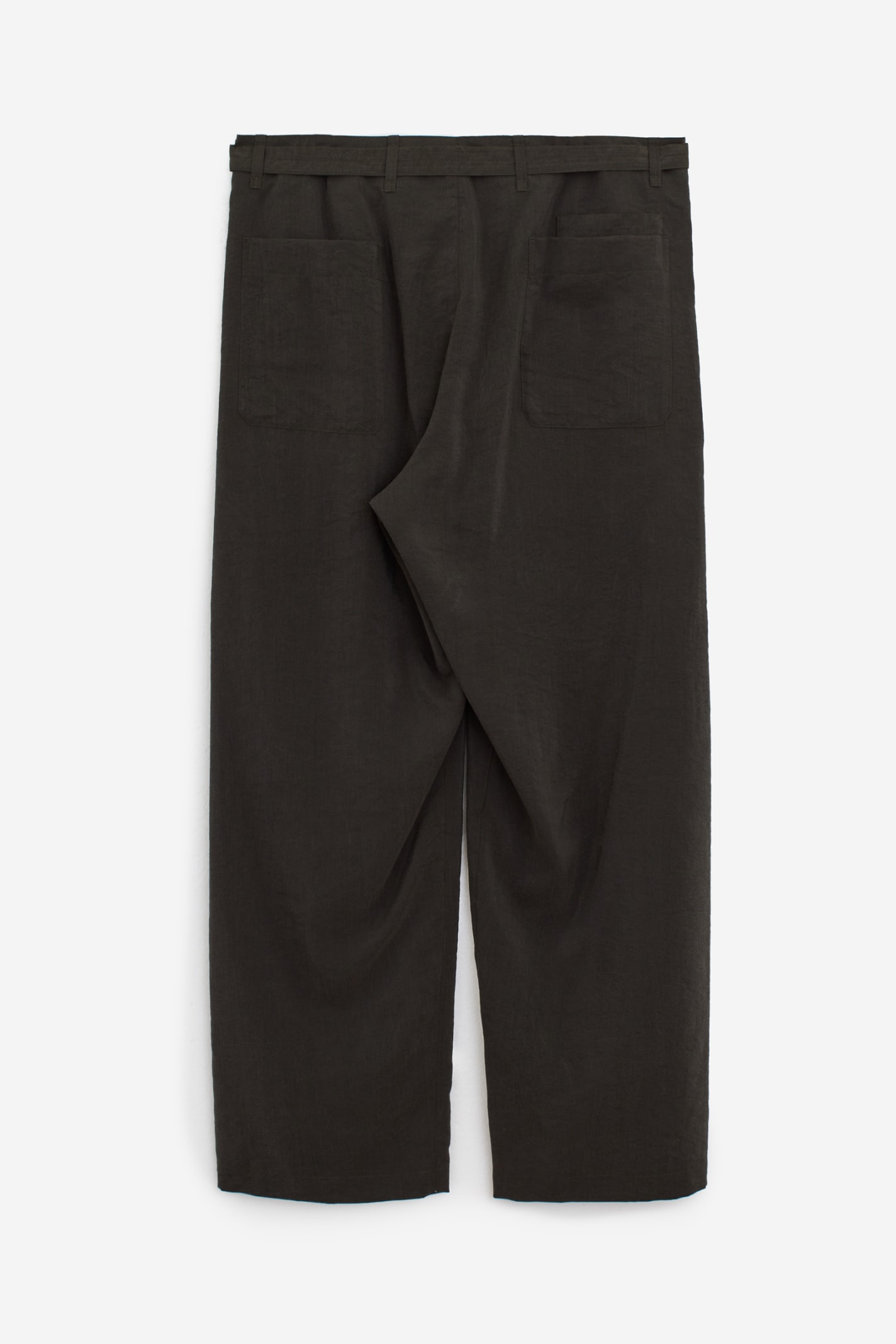 Shop Lemaire Seamless Belted Pants In Brown