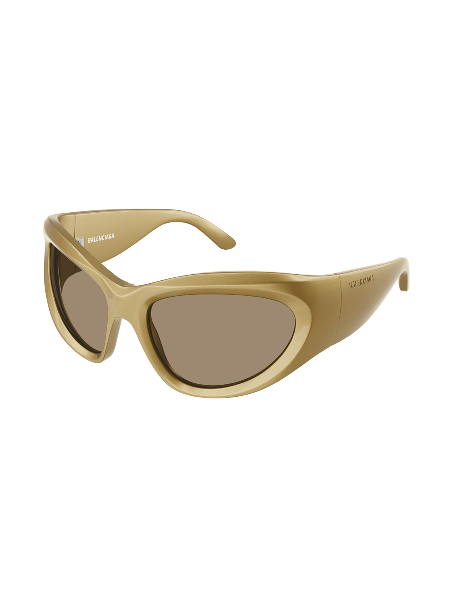 Shop Balenciaga Bb0228s Sunglasses In Gold Gold Brown