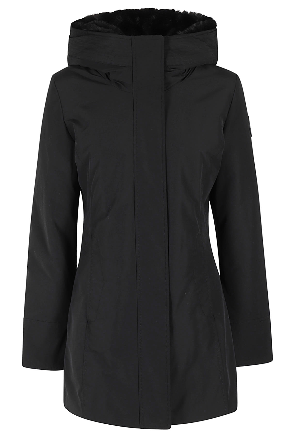 Shop Woolrich Boulder Faux Fur Parka In Blk Black