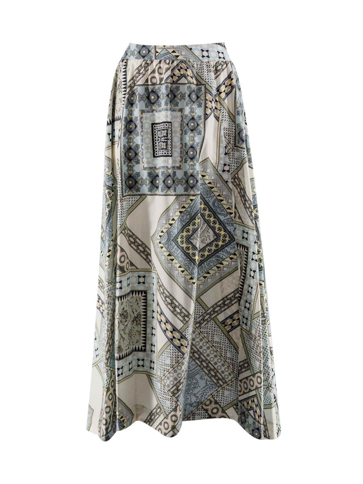 Etro A-line Graphic-printed Skirt In White