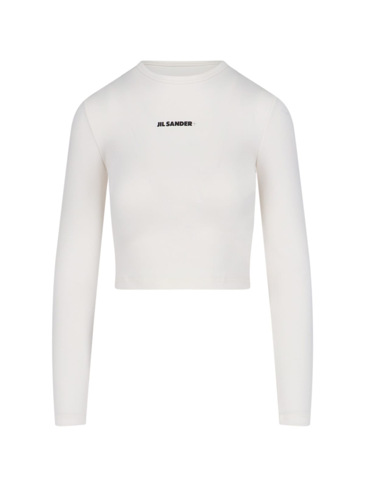 Shop Jil Sander Logo Crop T-shirt In White