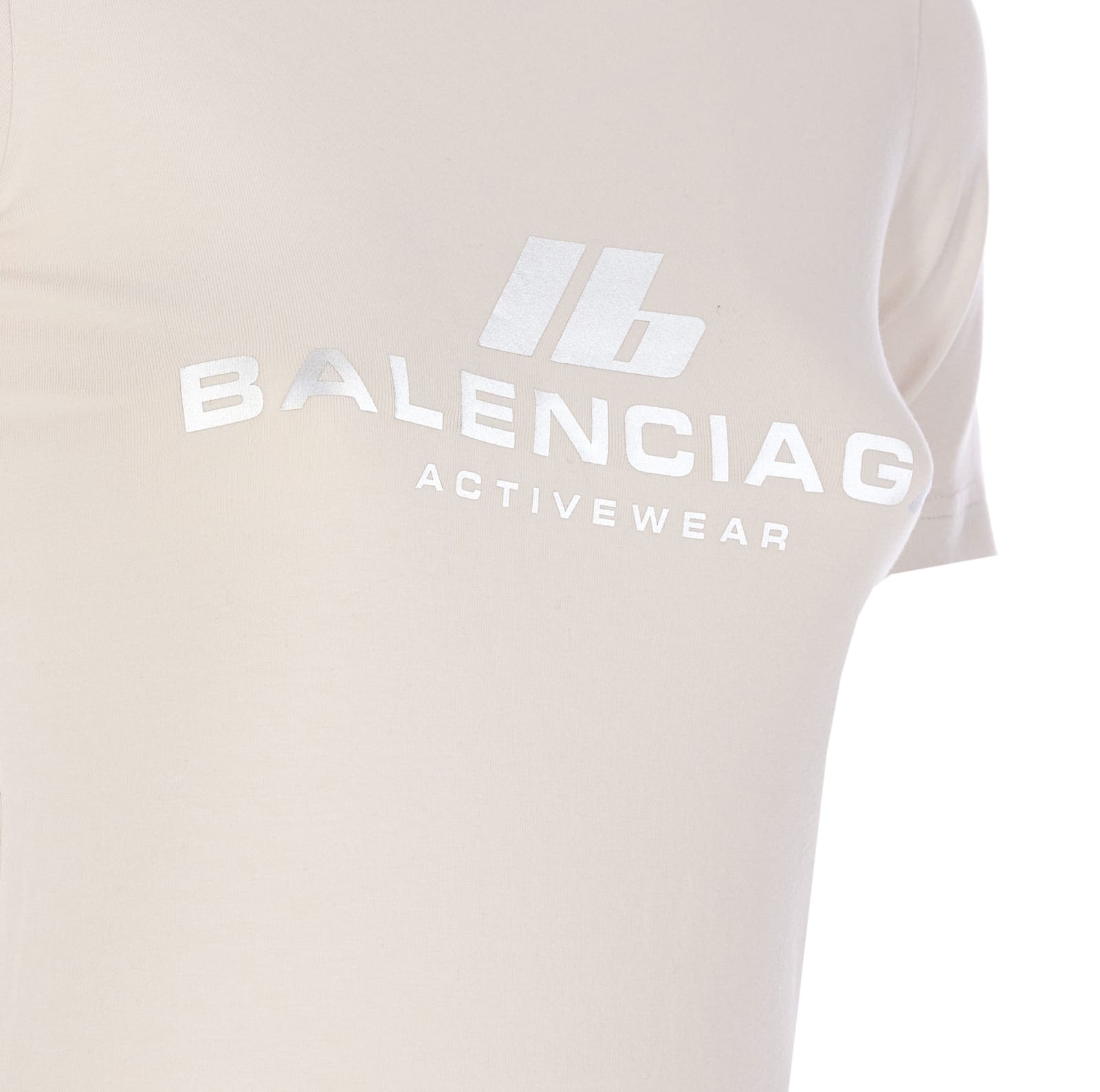 Shop Balenciaga Actiwear Fitted T-shirt In White