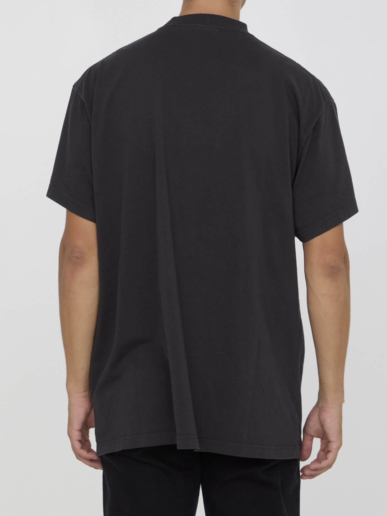 Shop Balenciaga Paris T-shirt In Black