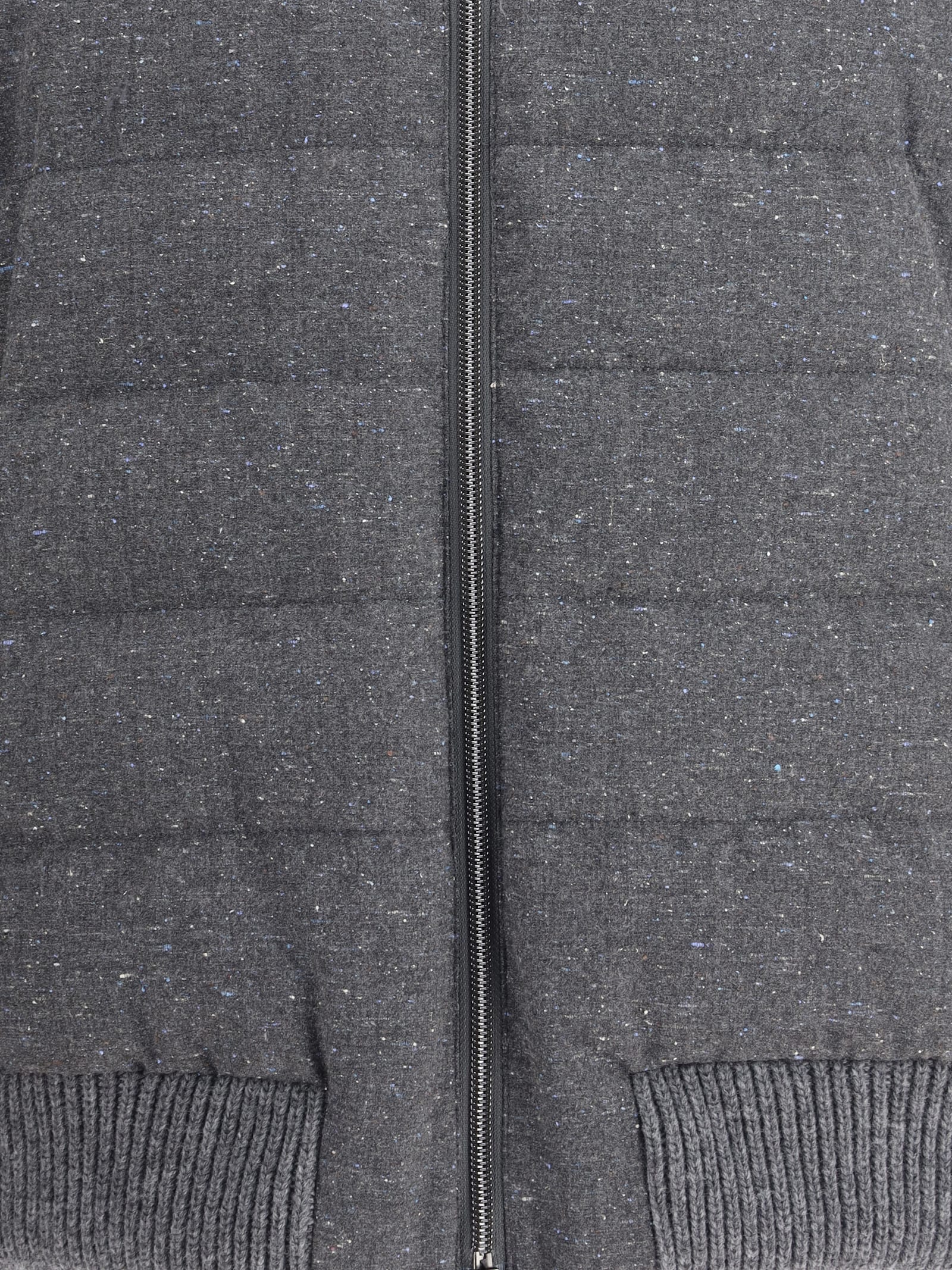 Herno Wool Bomber Jacket In Gray