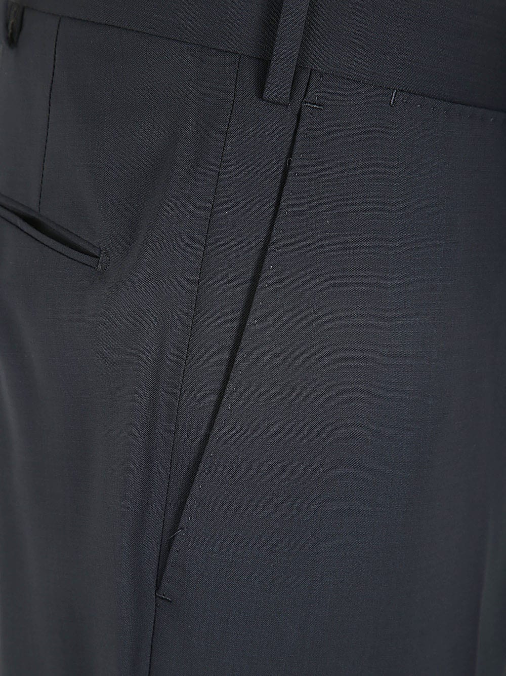 Shop Pt01 Superlight Deluxe Wool Slim Flat Front Pants In Blue