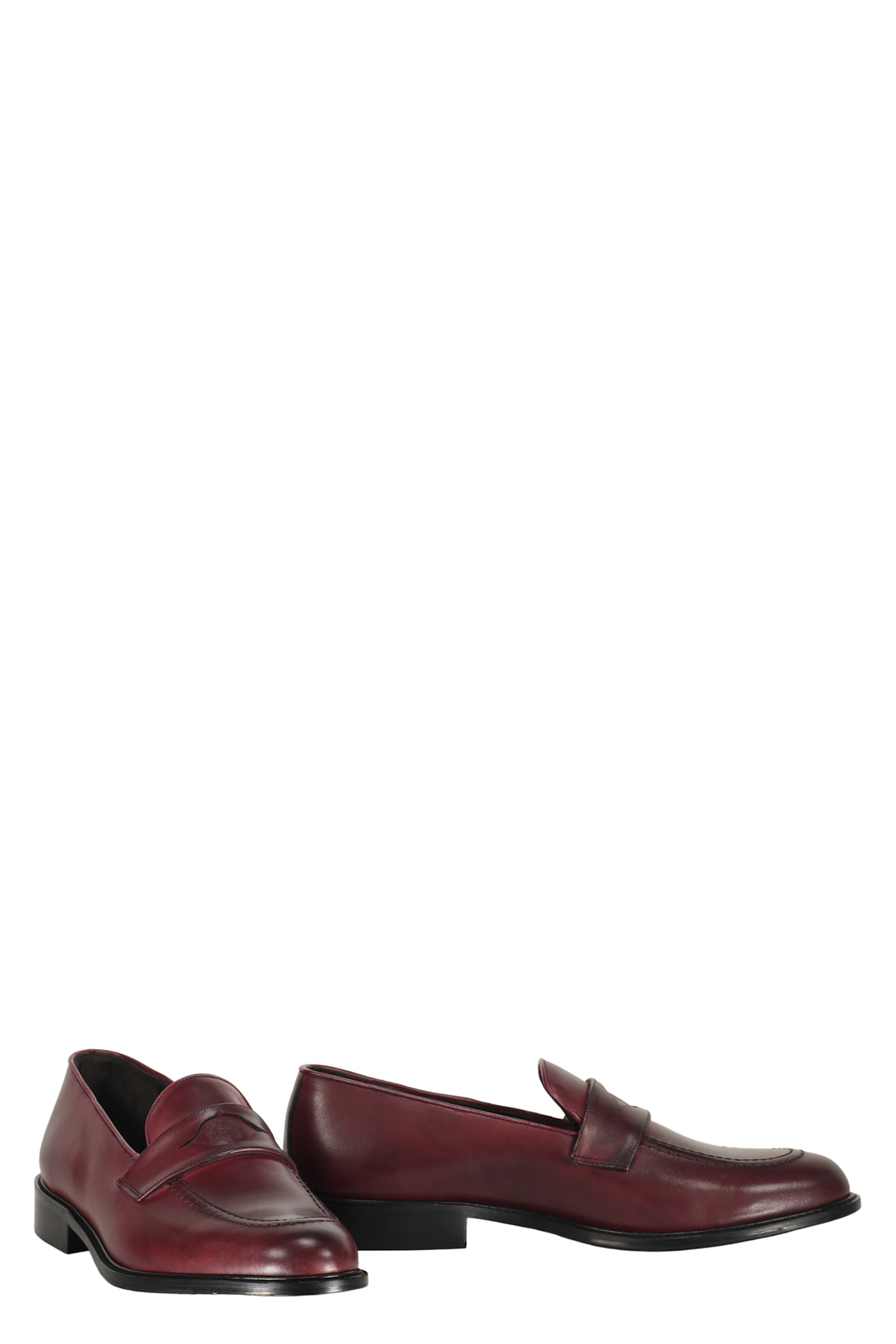 Bruno Magli Calfskin Loafers In Red-purple Or Grape