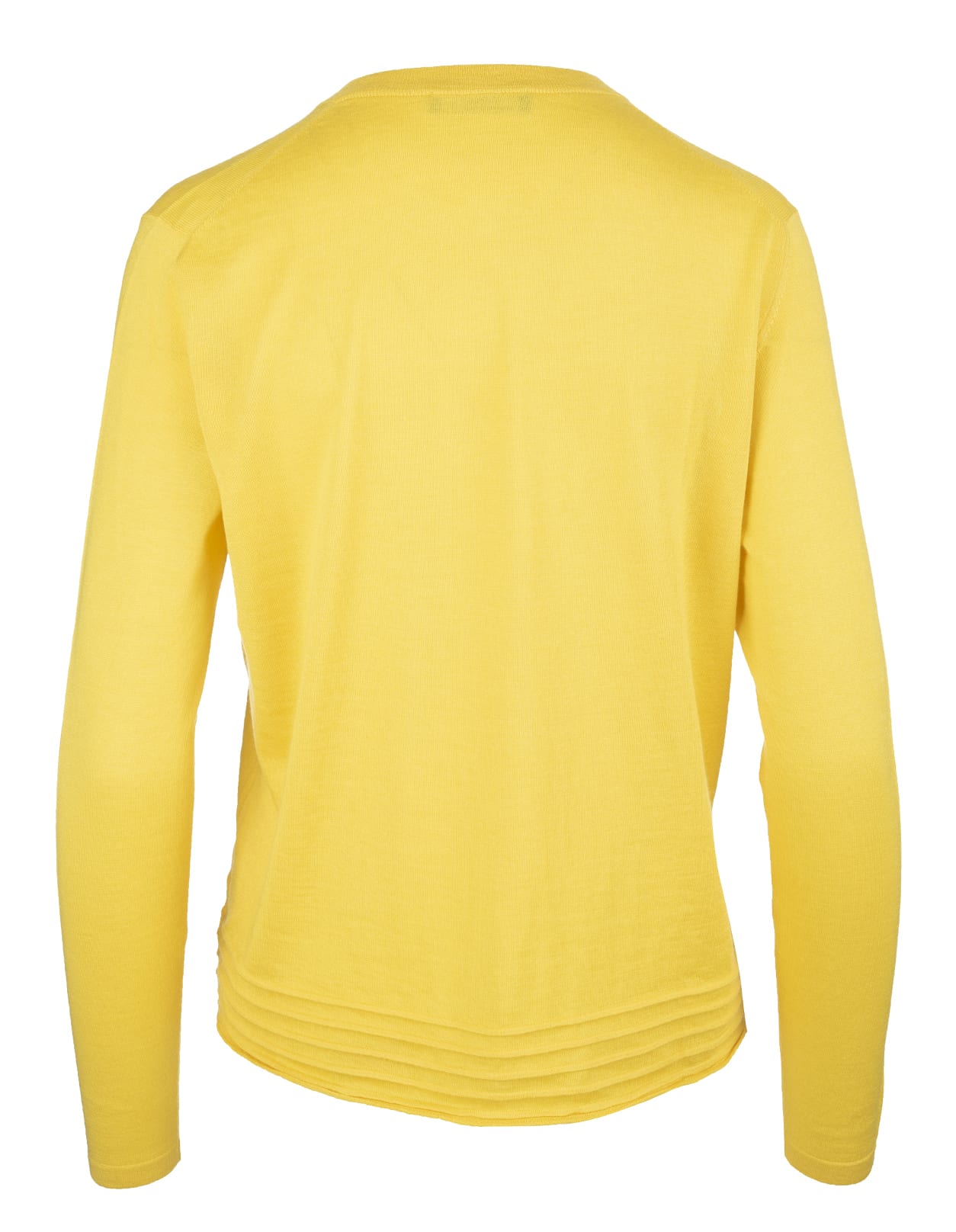FEDELI FEDELI YELLOW CARDIGAN WITH ROUND