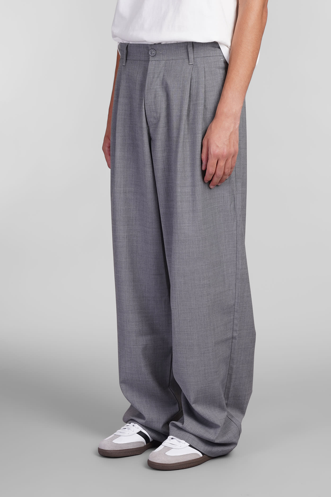 Shop Family First Milano Pants In Grey Polyester