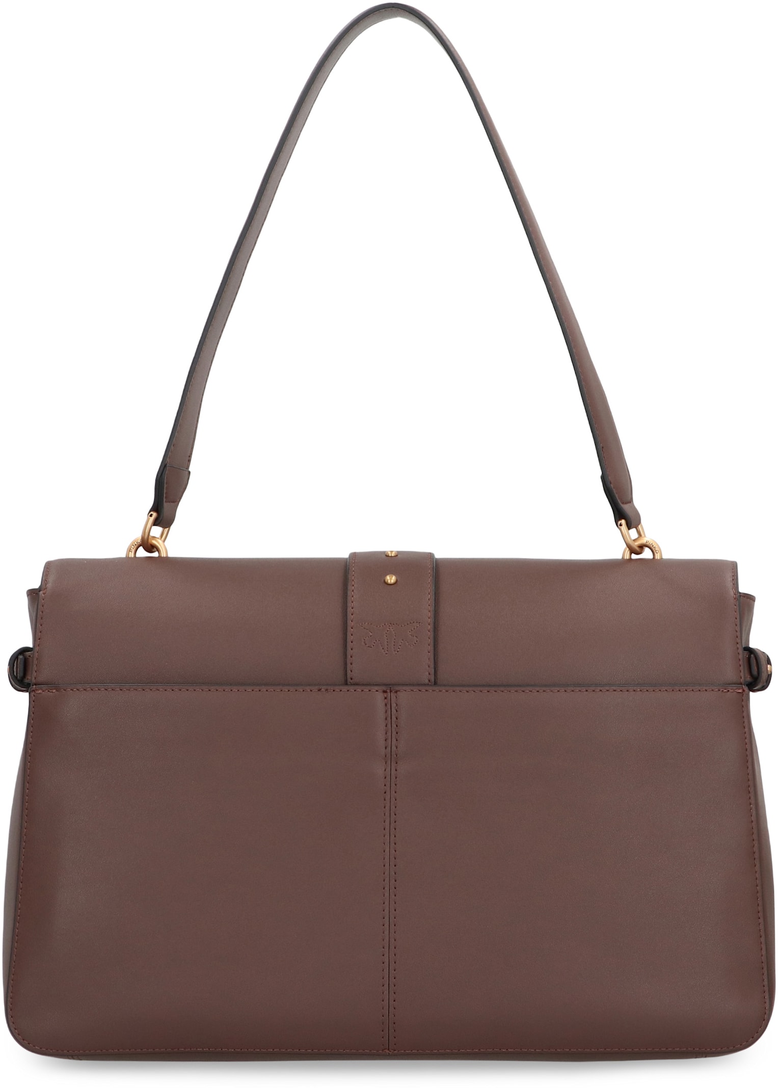 Pinko Maxi Love Bag Slouchy Shoulder Bag In Leather In Brown