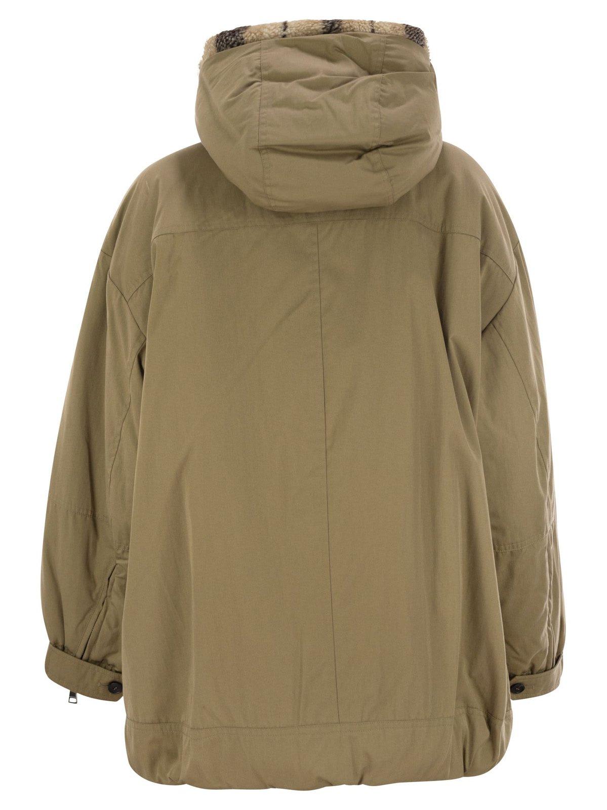 WEEKEND MAX MARA HIGH NECK HOODED PARKA 