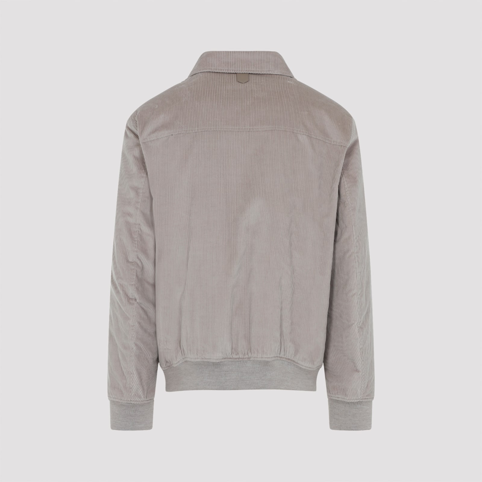Canali Velvet Bomber In Gray