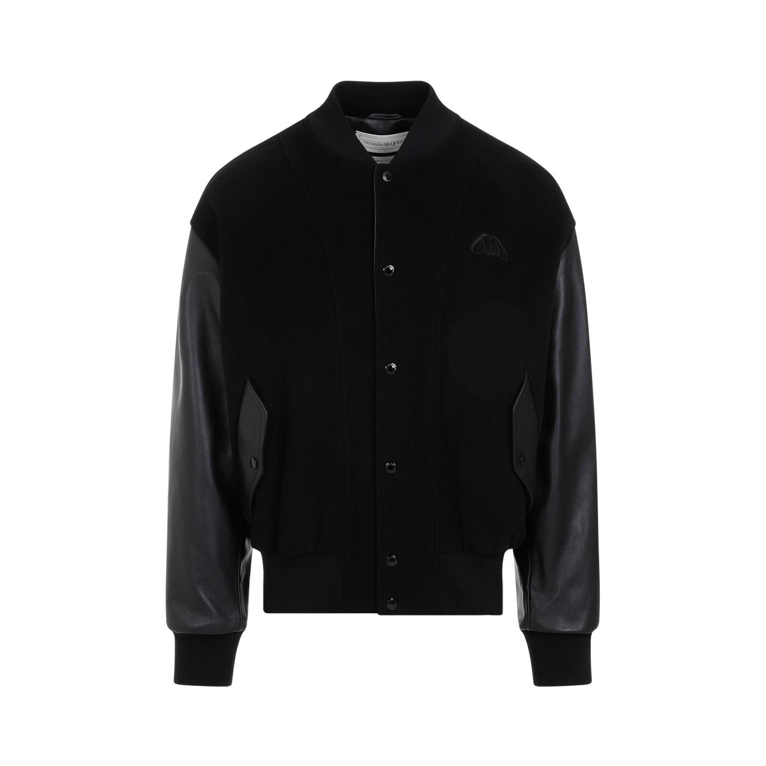 Shop Alexander Mcqueen Calf Leather Jacket In Black